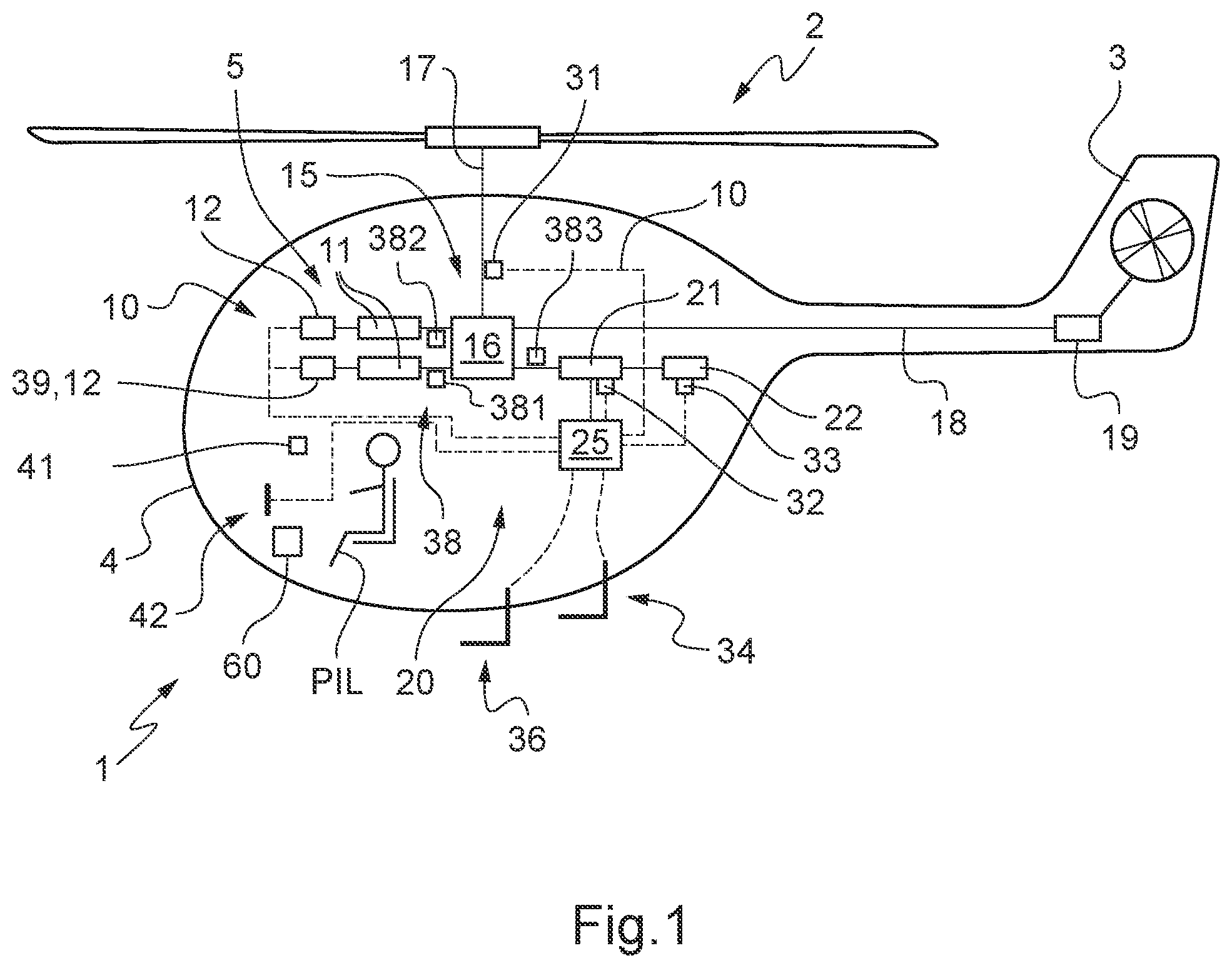 Patent US12552524 Figure 1 – Method and device for controlling a thermal and electrical power plant for a rotorcraft