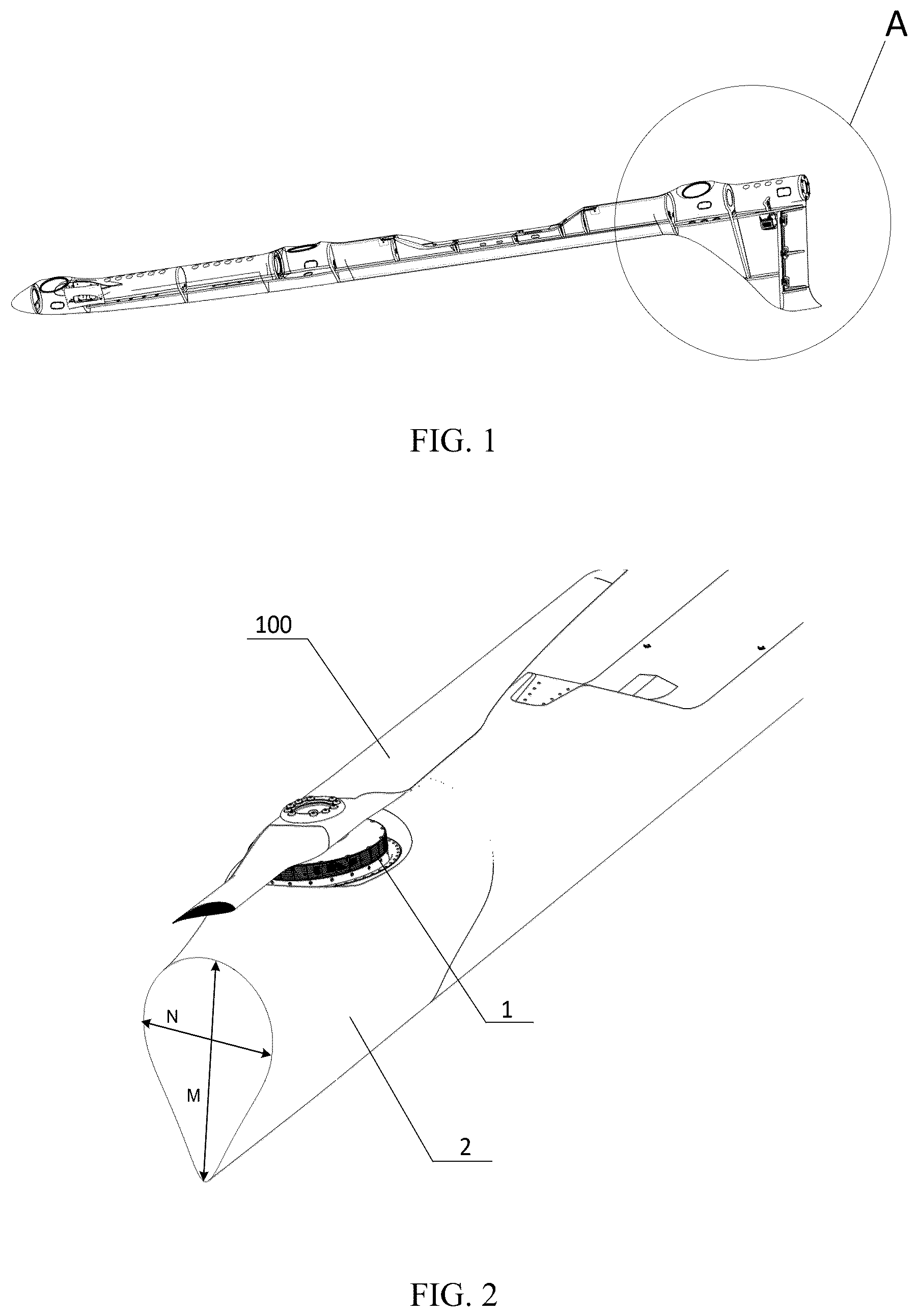 Patent US12552525 Figure 1 – Aircraft support arm