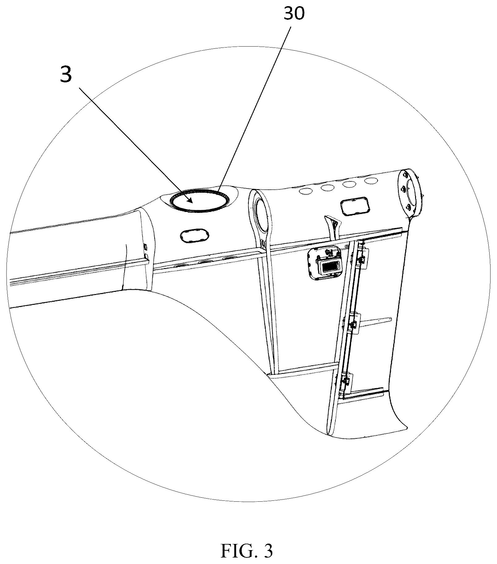 Patent US12552525 Figure 2 – Aircraft support arm