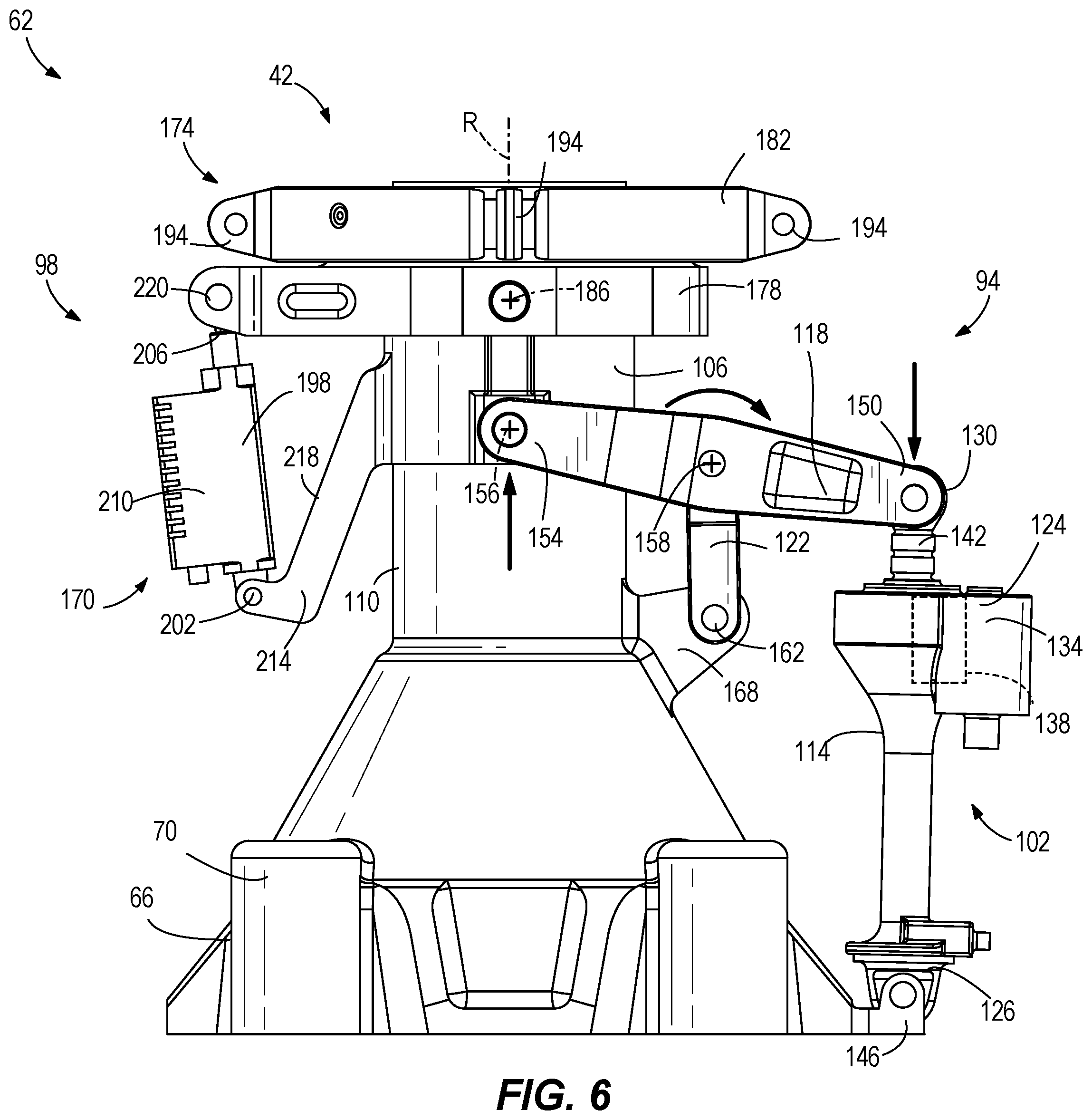 Patent US12552526 Figure 6 – Rotor control for a convertible aircraft