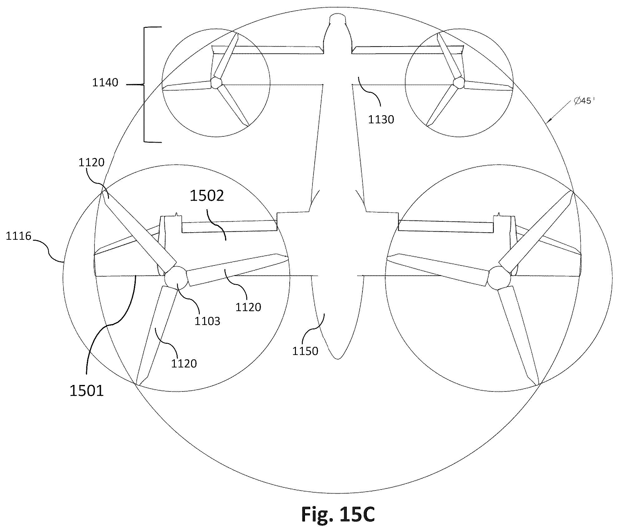 Patent US12552527 Figure 20 – Propulsion system blade with internal actuator