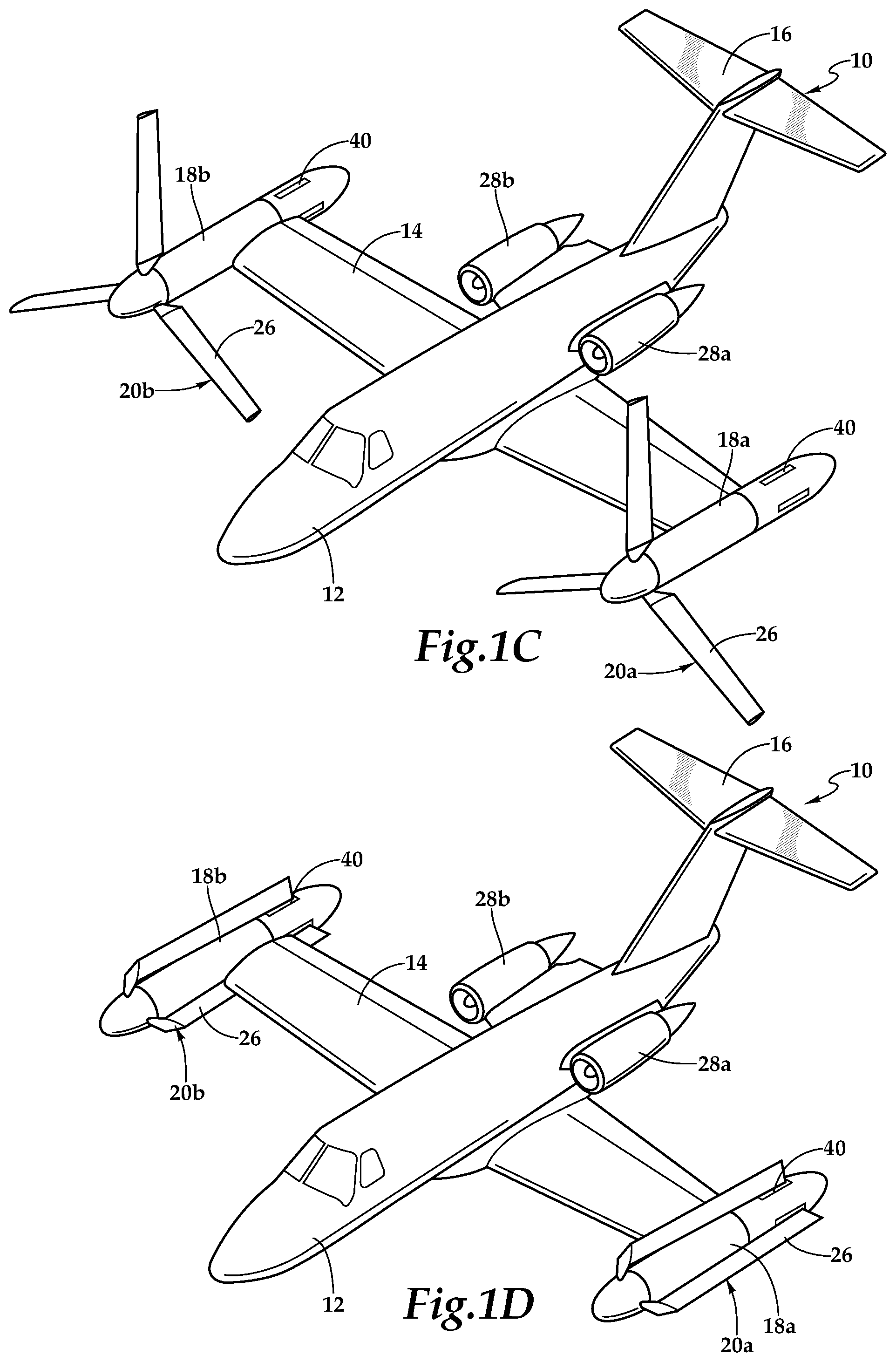 Patent US12552528 Figure 2 – Proprotor lockout systems for tiltrotor aircraft