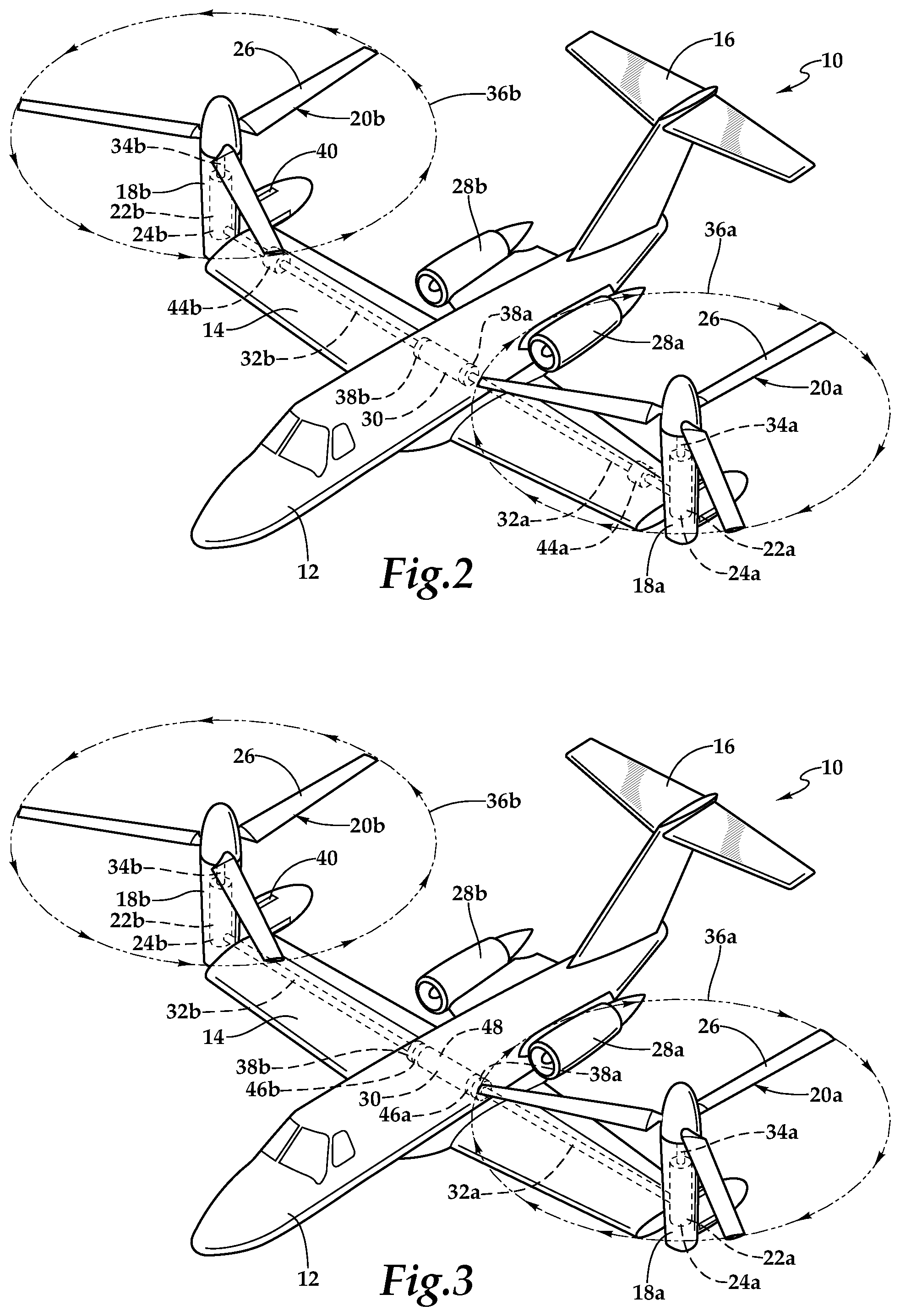 Patent US12552528 Figure 3 – Proprotor lockout systems for tiltrotor aircraft