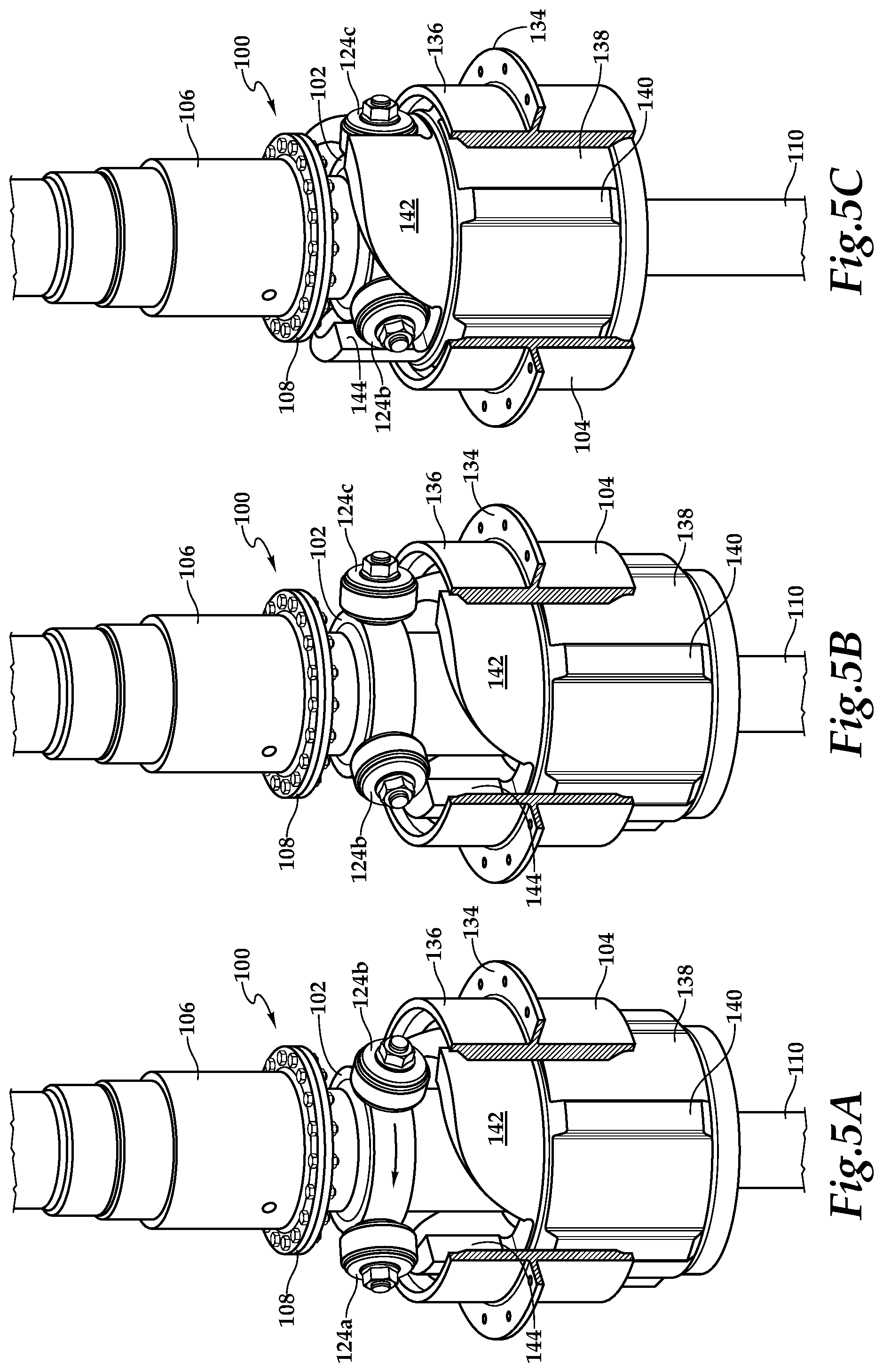 Patent US12552528 Figure 5 – Proprotor lockout systems for tiltrotor aircraft