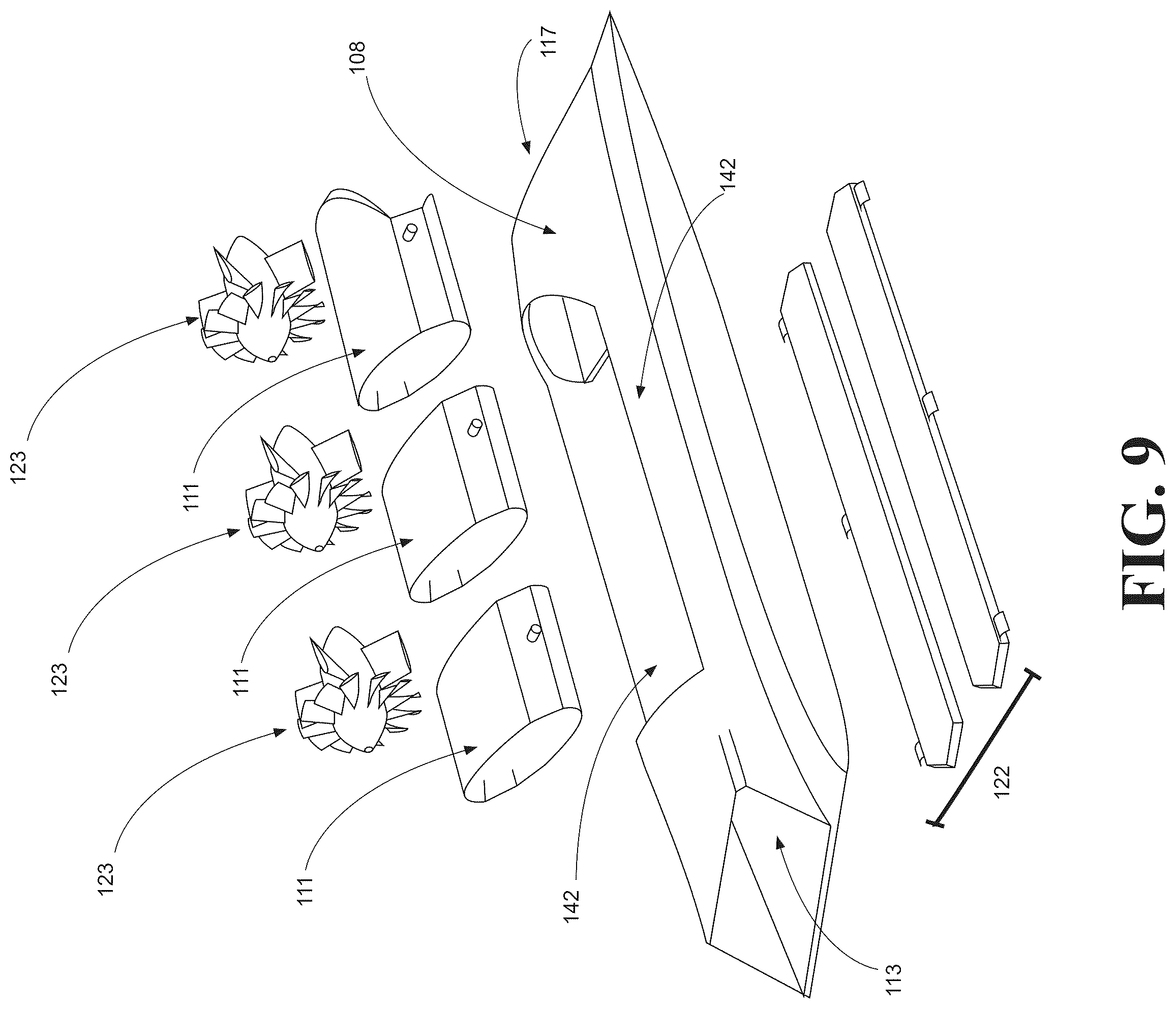 Patent US12552530 Figure 9 – Vertical take-off and landing aircraft and methods of taking-off, landing, high speed flight, and aircraft control