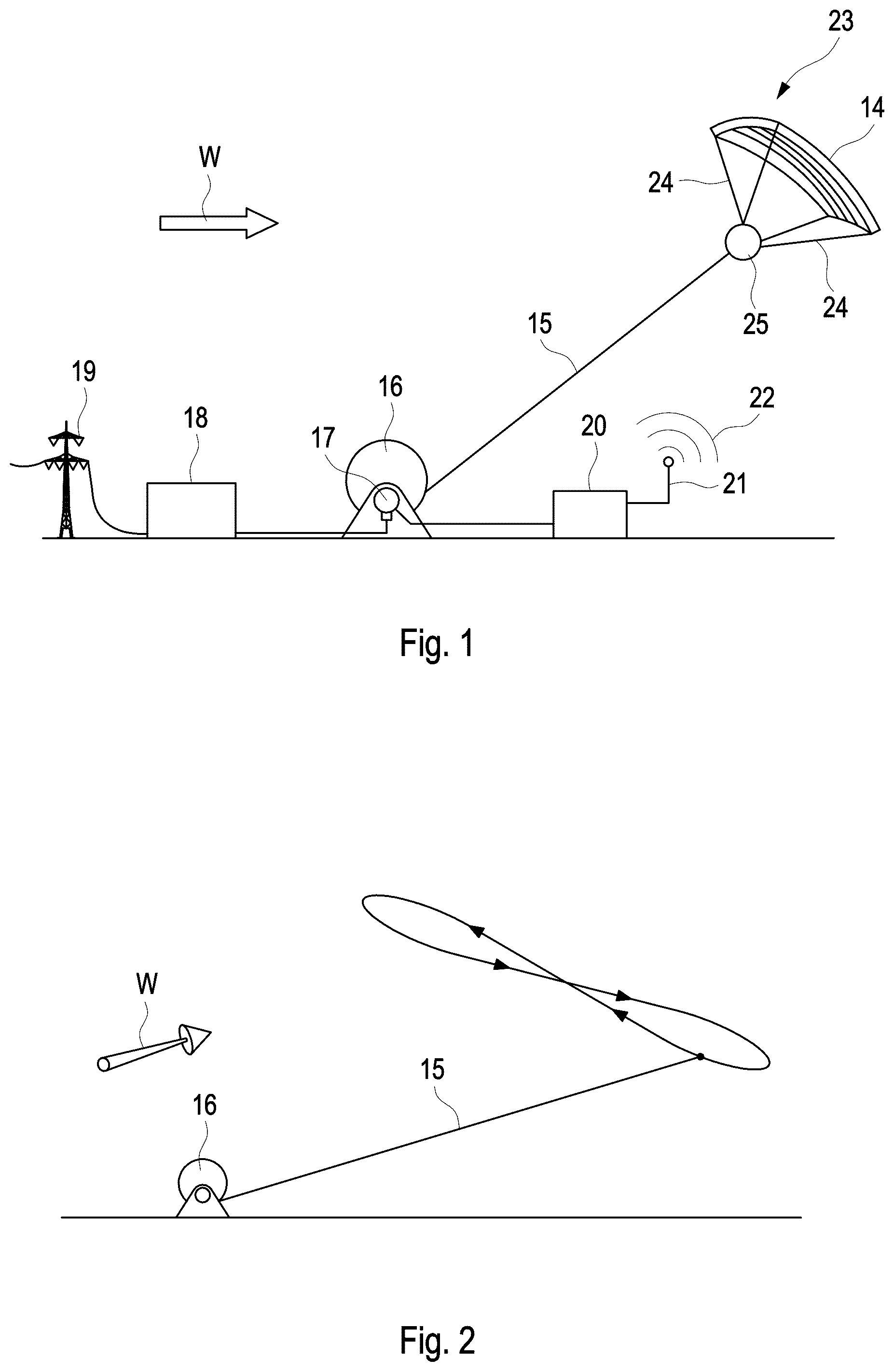 Patent US12552532 — Method for landing a kite system, and kite system — Figure 1