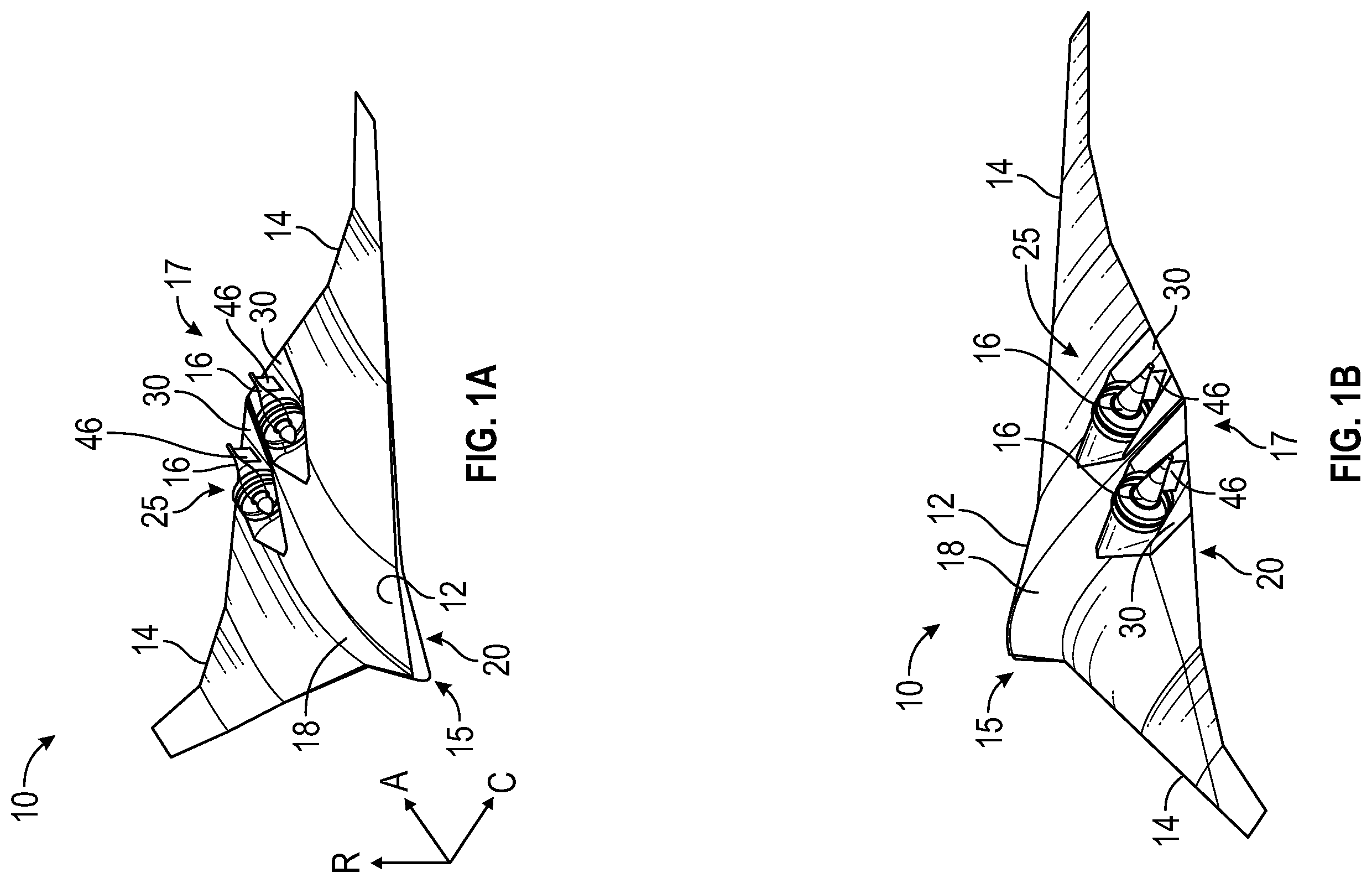 Patent US12552534 Figure 1 – Blended wing body aircraft