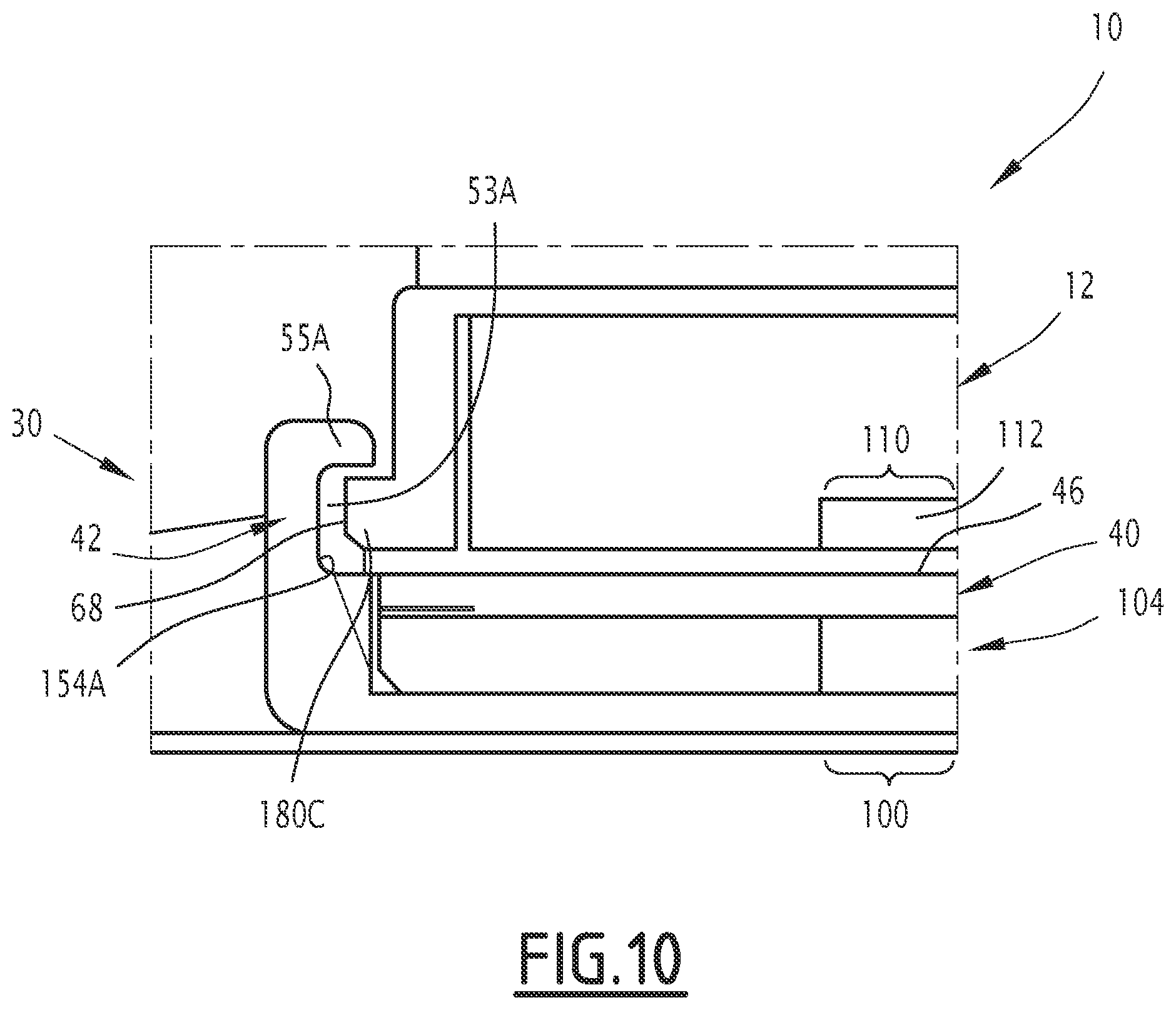 Patent US12552536 Figure 10 – Device for holding objects in an aircraft cabin and associated method for holding