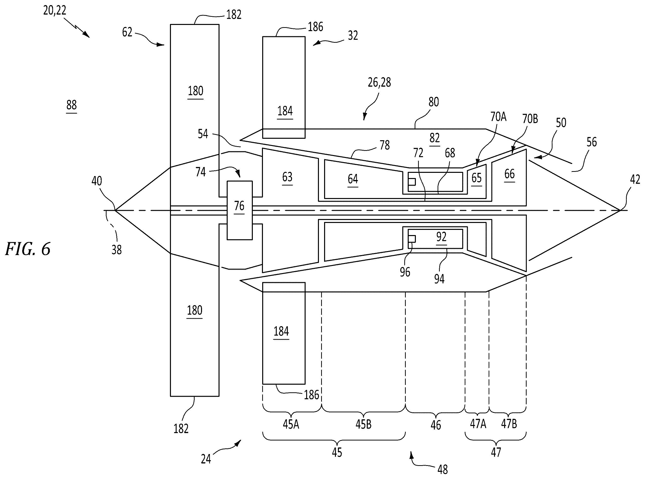 Patent US12552540 Figure 5 – Aircraft air system with electric boost compressor