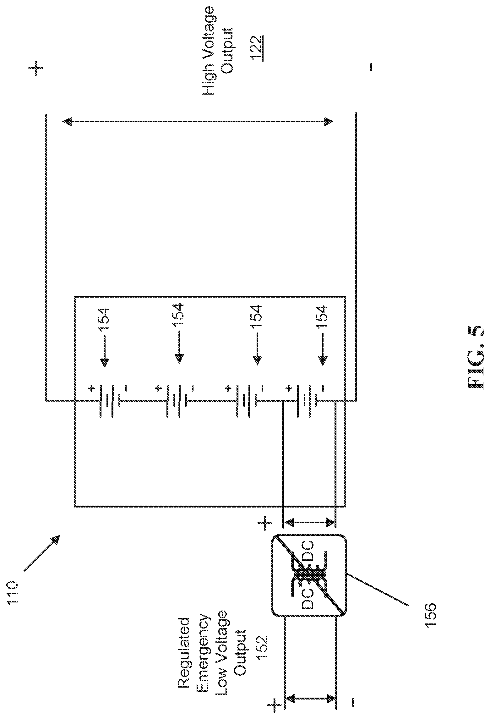 Patent US12552543 Figure 5 – Emergency energy reserve solution for battery electrified aircraft