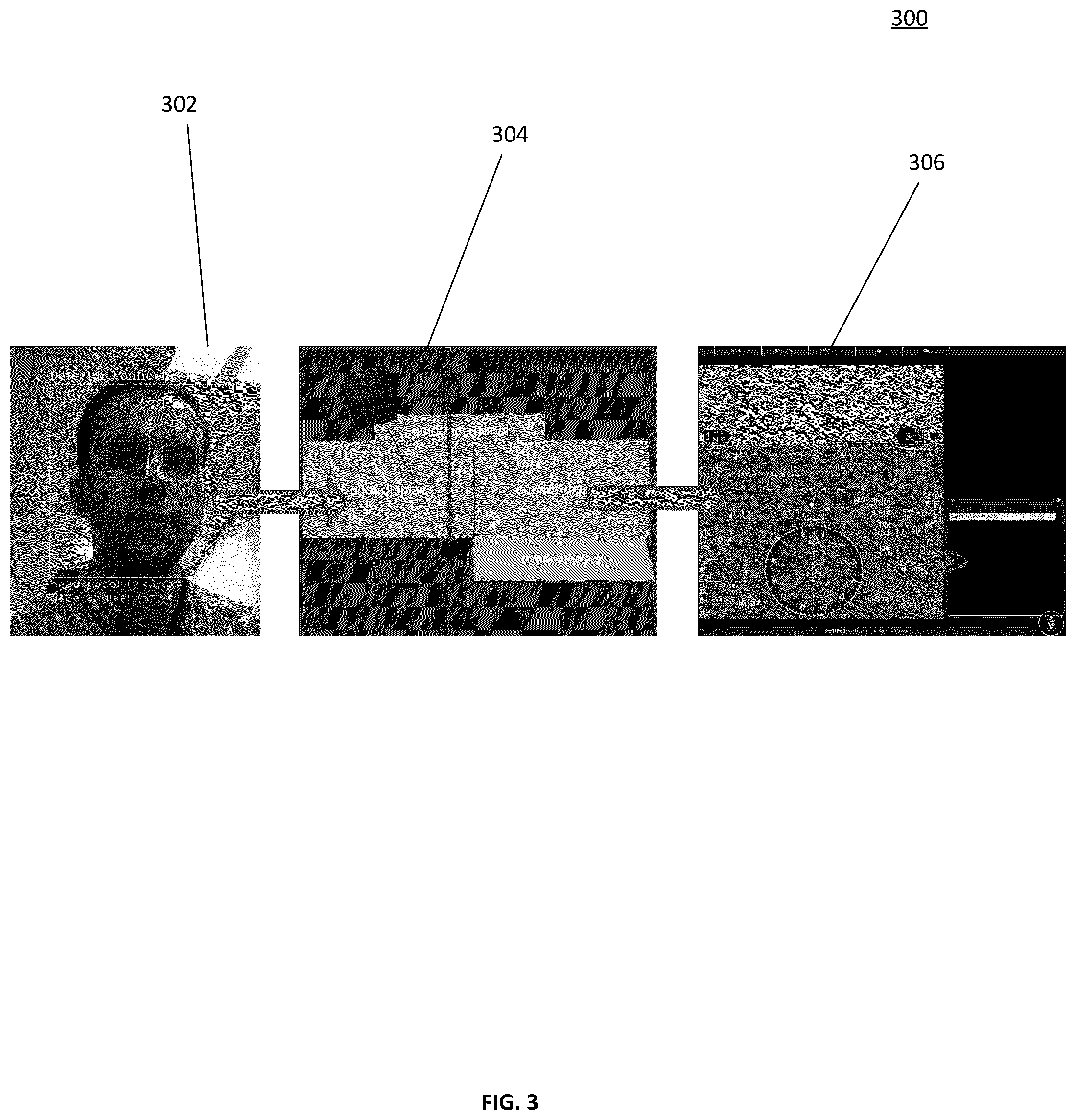 Patent US12552546 Figure 3 – Gaze-assisted verification of pilot activities