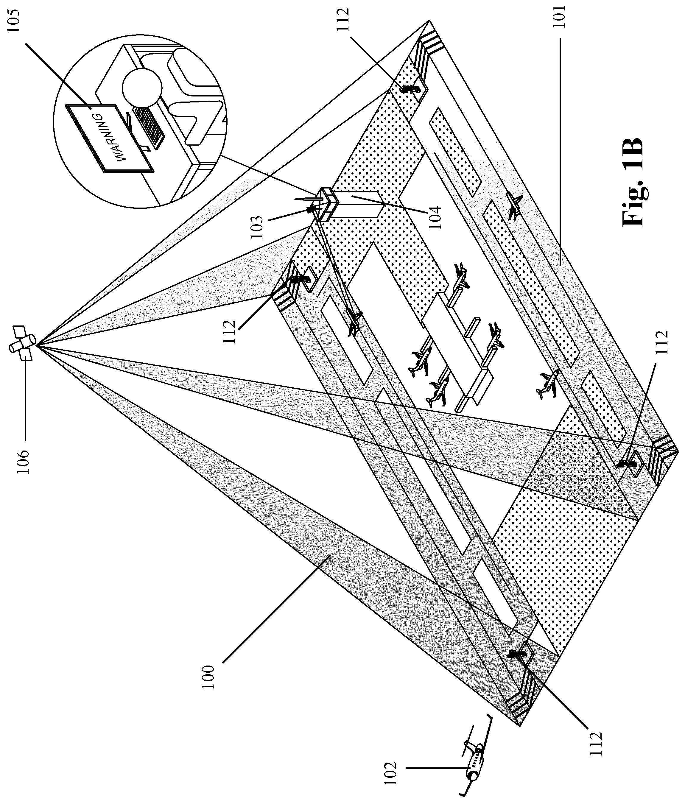 Patent US12552549 Figure 2 – Aircraft ground support equipment geo-fencing protection system