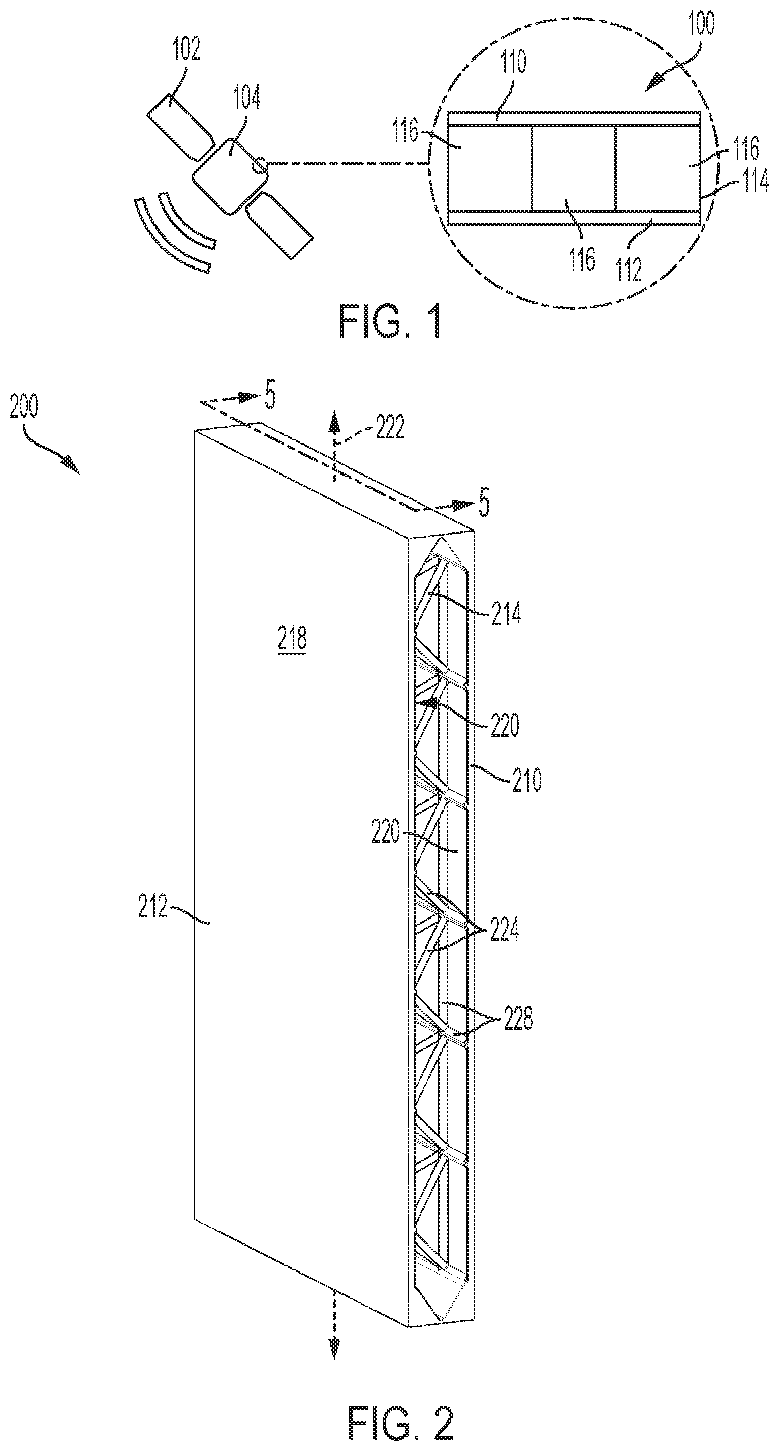 Patent US12552552 Figure 1 – Spacecraft panel and method