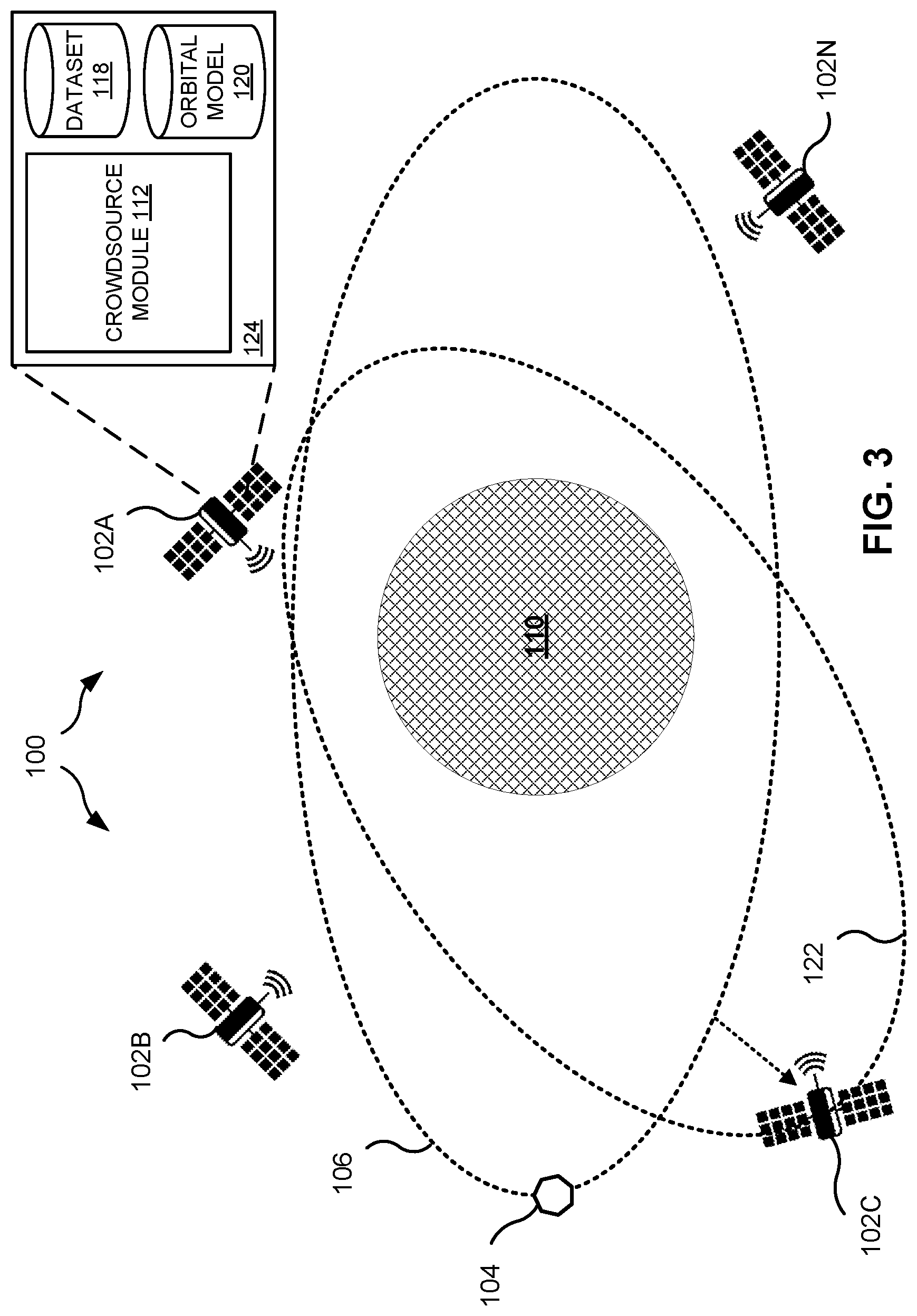 Patent US12552553 Figure 3 – Crowdsource satellite network