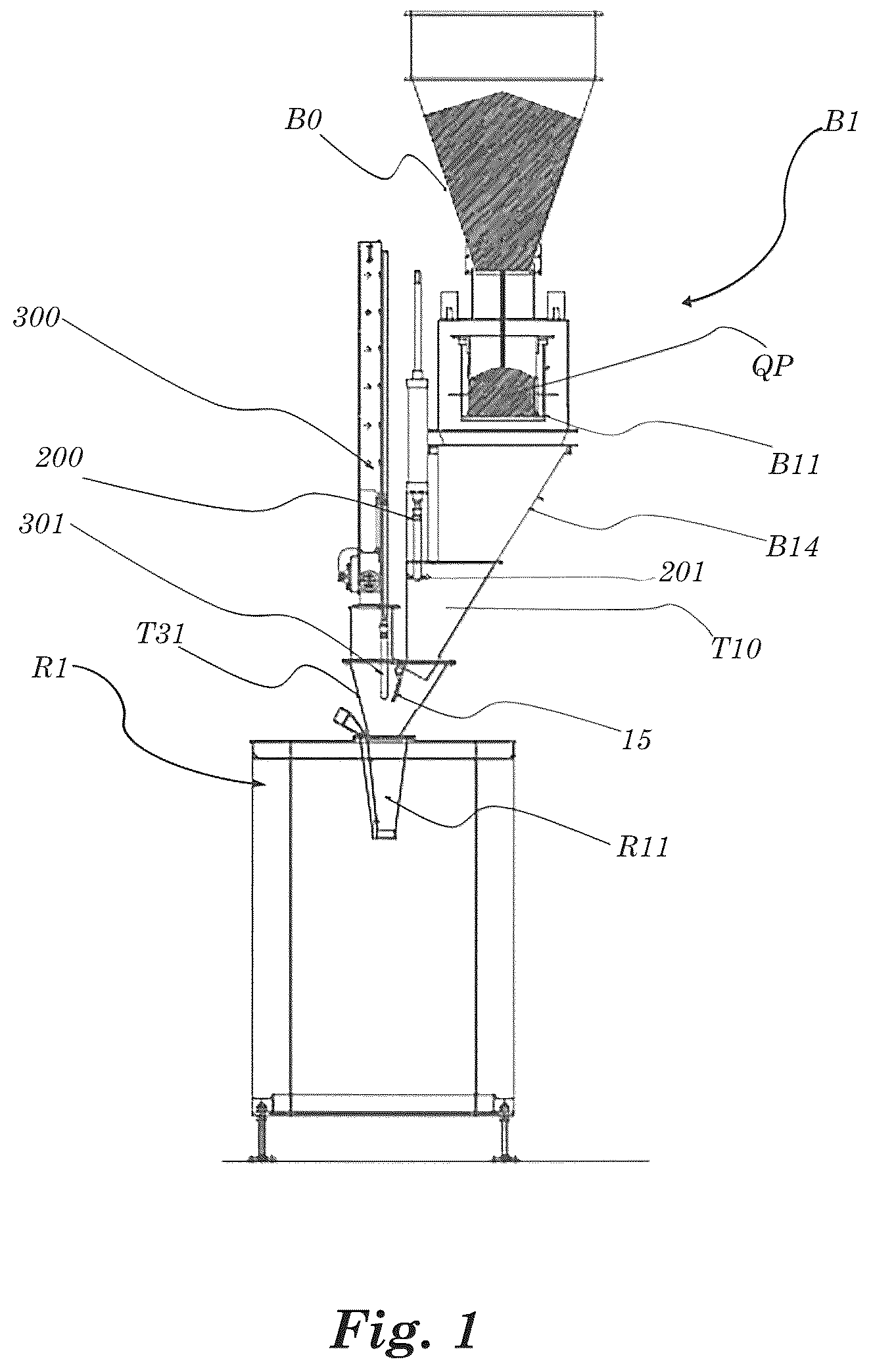 Patent US12552564 — Method and apparatus for filling bags with a quantity of deaerated product by means of a deaerator inserted in the product — Figure 1