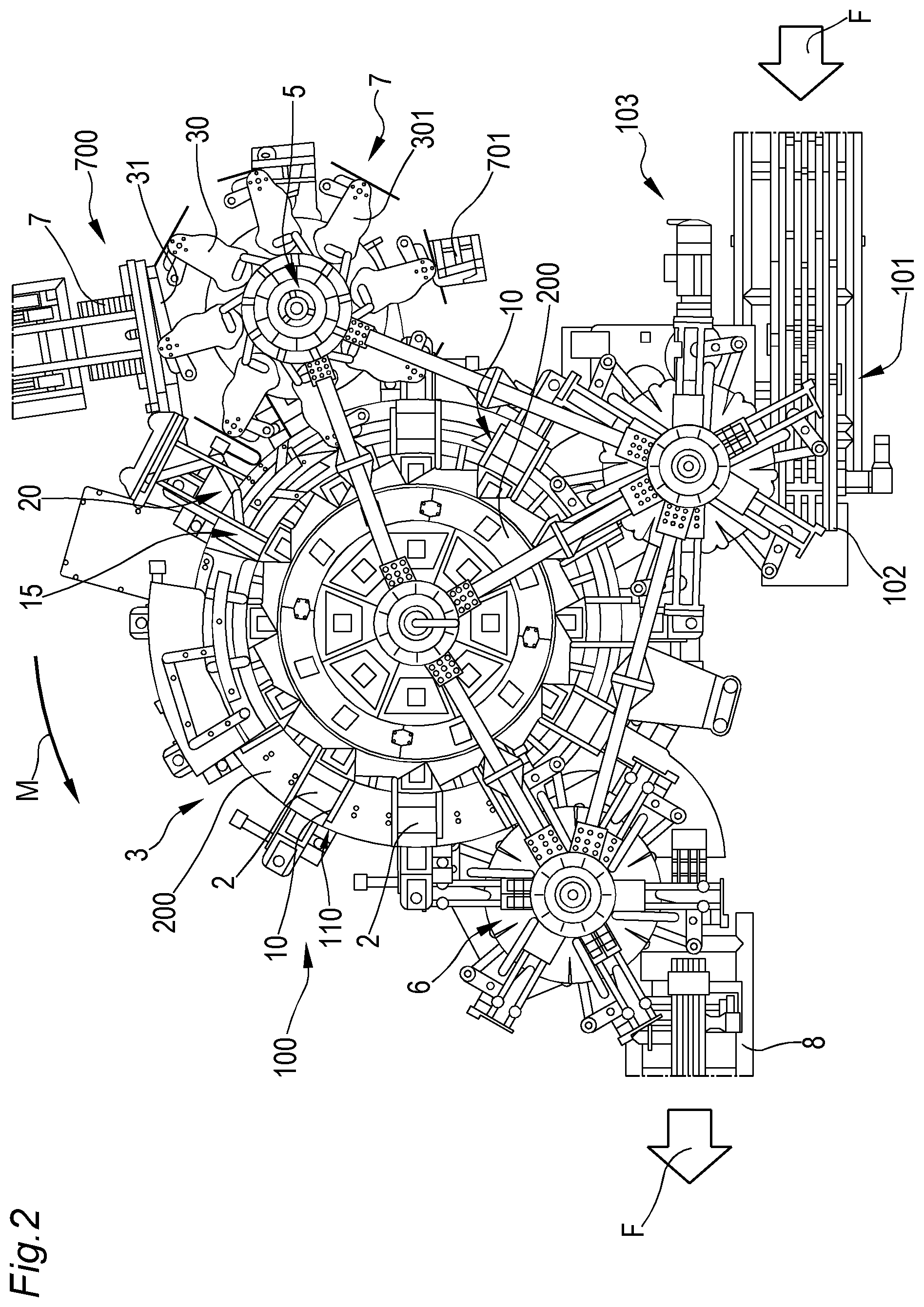 Patent US12552565 Figure 2 – Packaging unit for packaging articles in boxes and method for packaging articles in boxes
