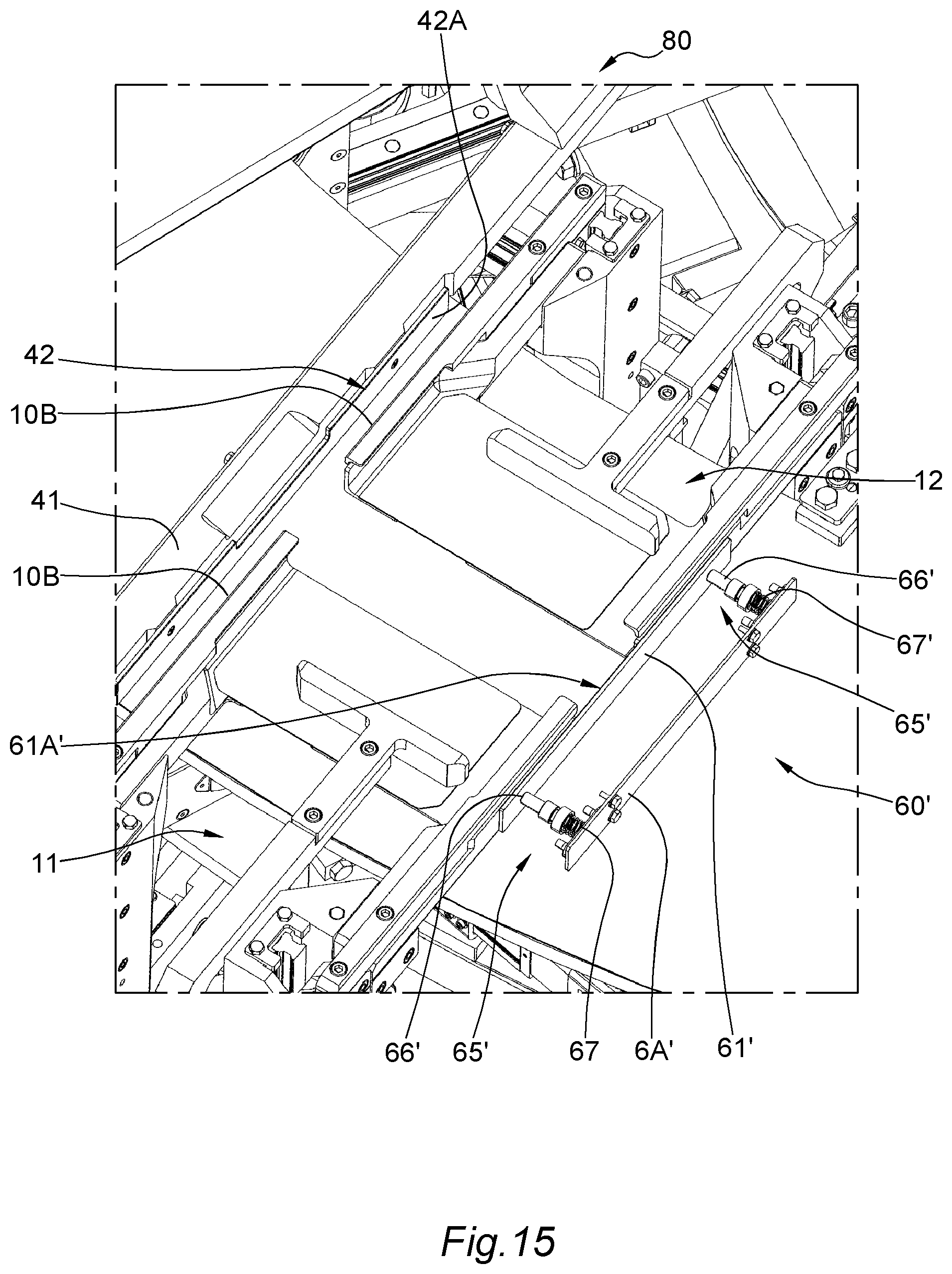 Patent US12552565 Figure 8 – Packaging unit for packaging articles in boxes and method for packaging articles in boxes