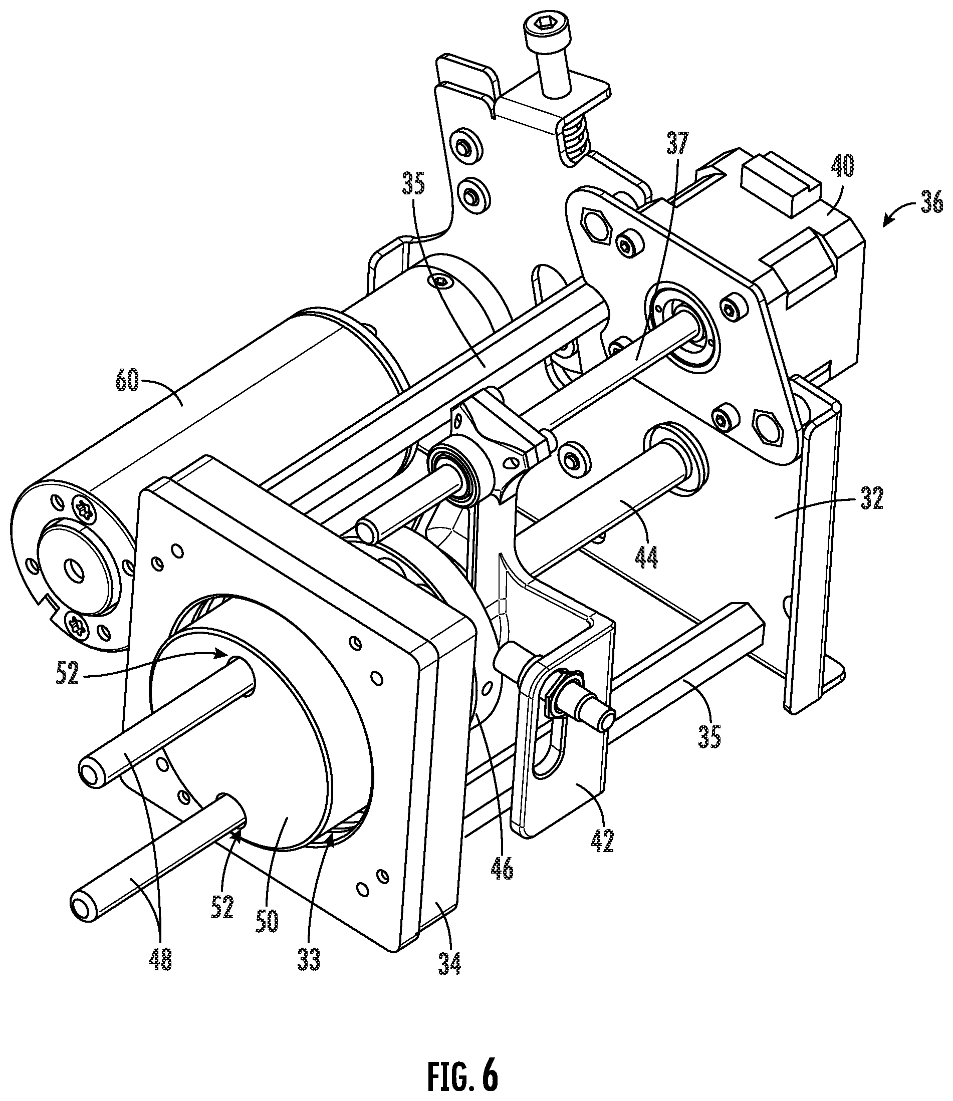 Patent US12552572 Figure 5 – Cutting and rolling device for use with pharmaceutical pouch packaging