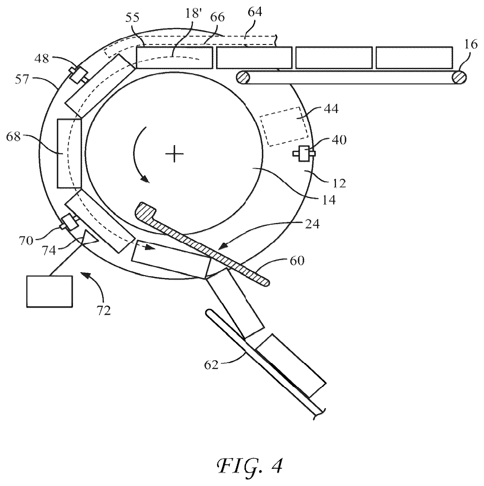 Patent US12552574 Figure 3 – System adapted to promote re-utilization of a rejected container loaded with content