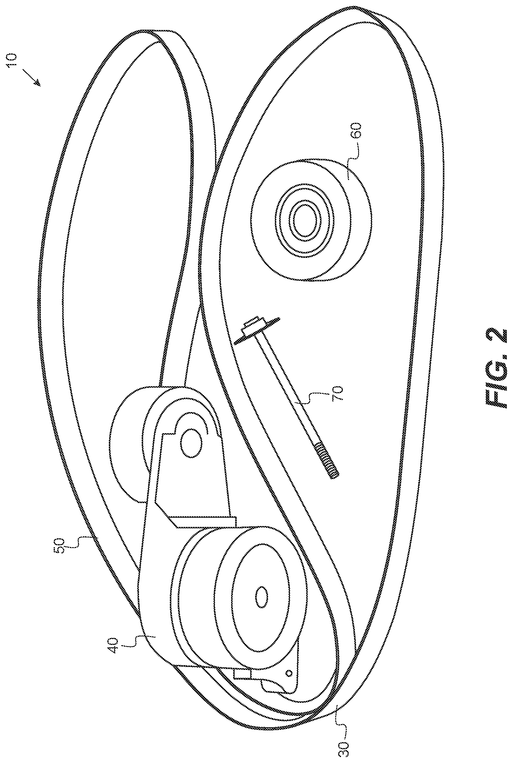 Patent US12552578 Figure 2 – Packaging container for automotive tensioner kit