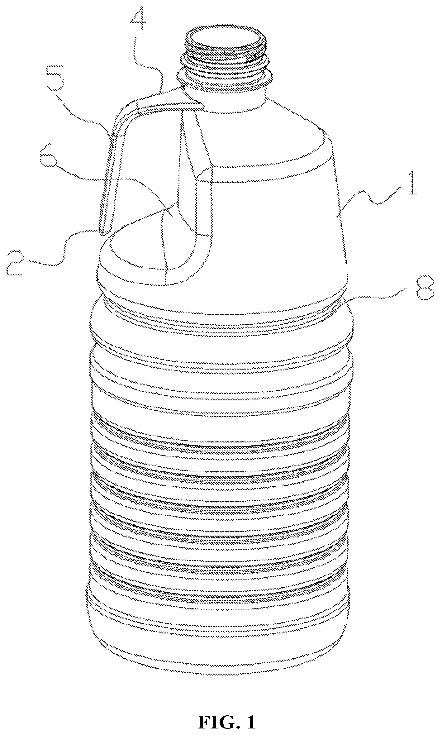 Patent US12552580 Figure 1 – Container bottle