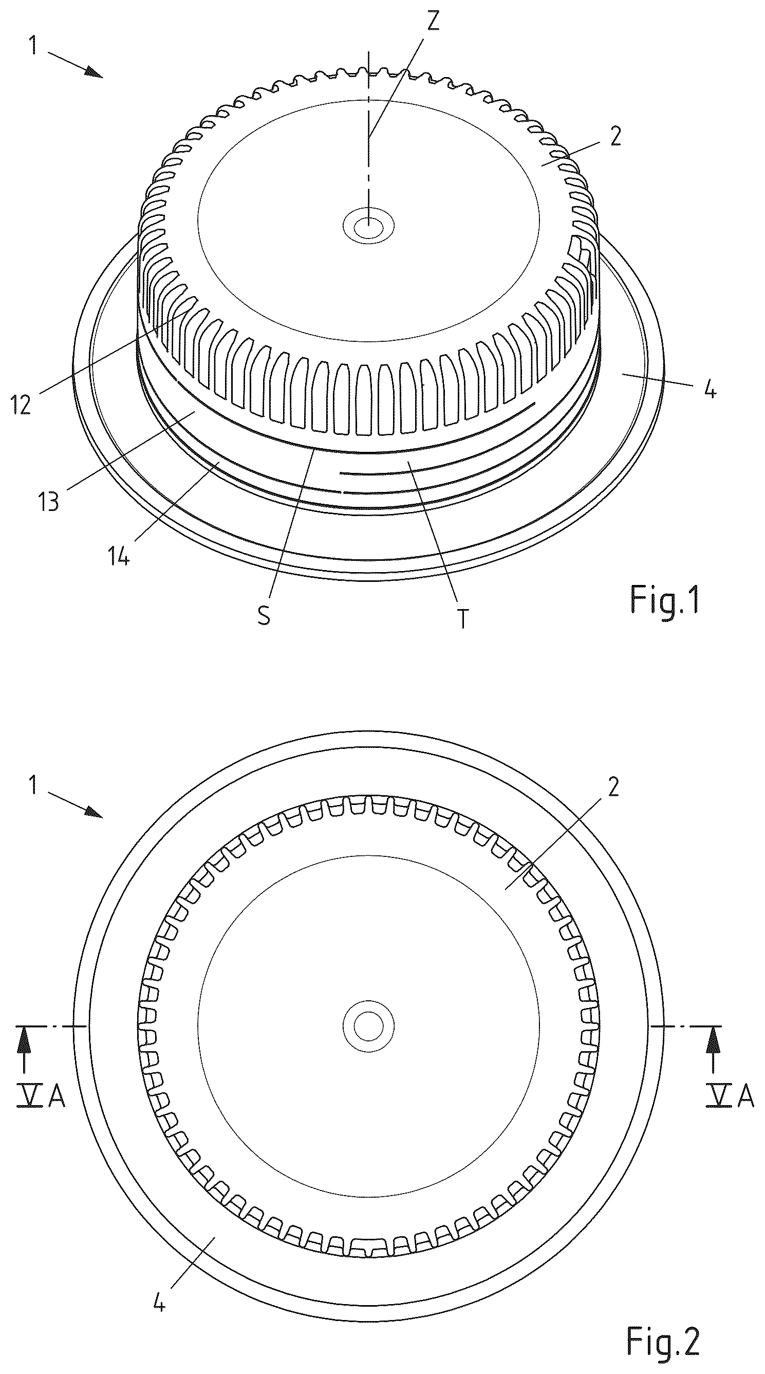 Patent US12552583 Figure 1 – Resealable dispensing element for a cardboard/plastic composite package with a screw cap attached to it and method for mounting a screw cap