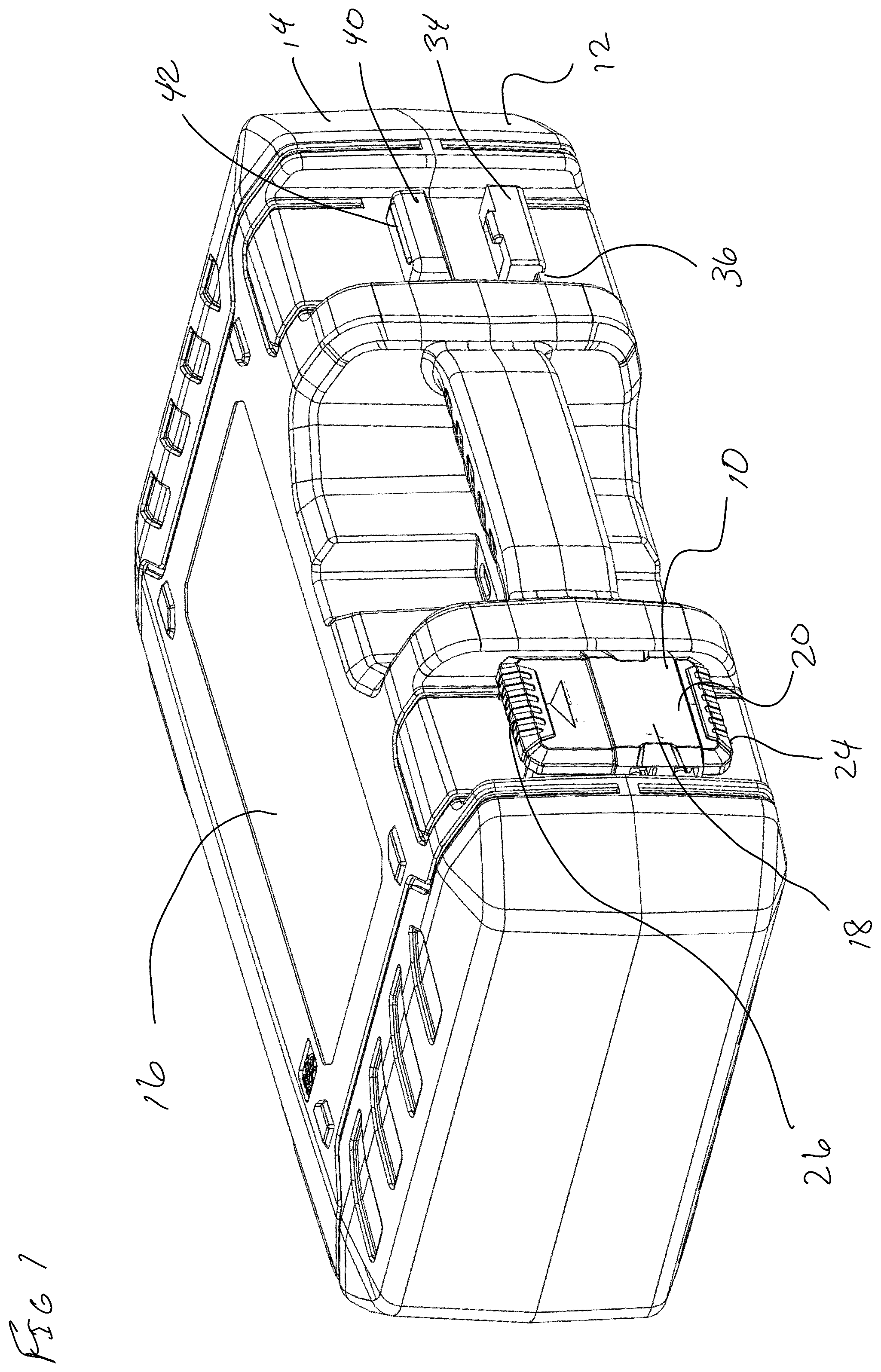 Patent US12552584 Figure 1 – Low profile latch