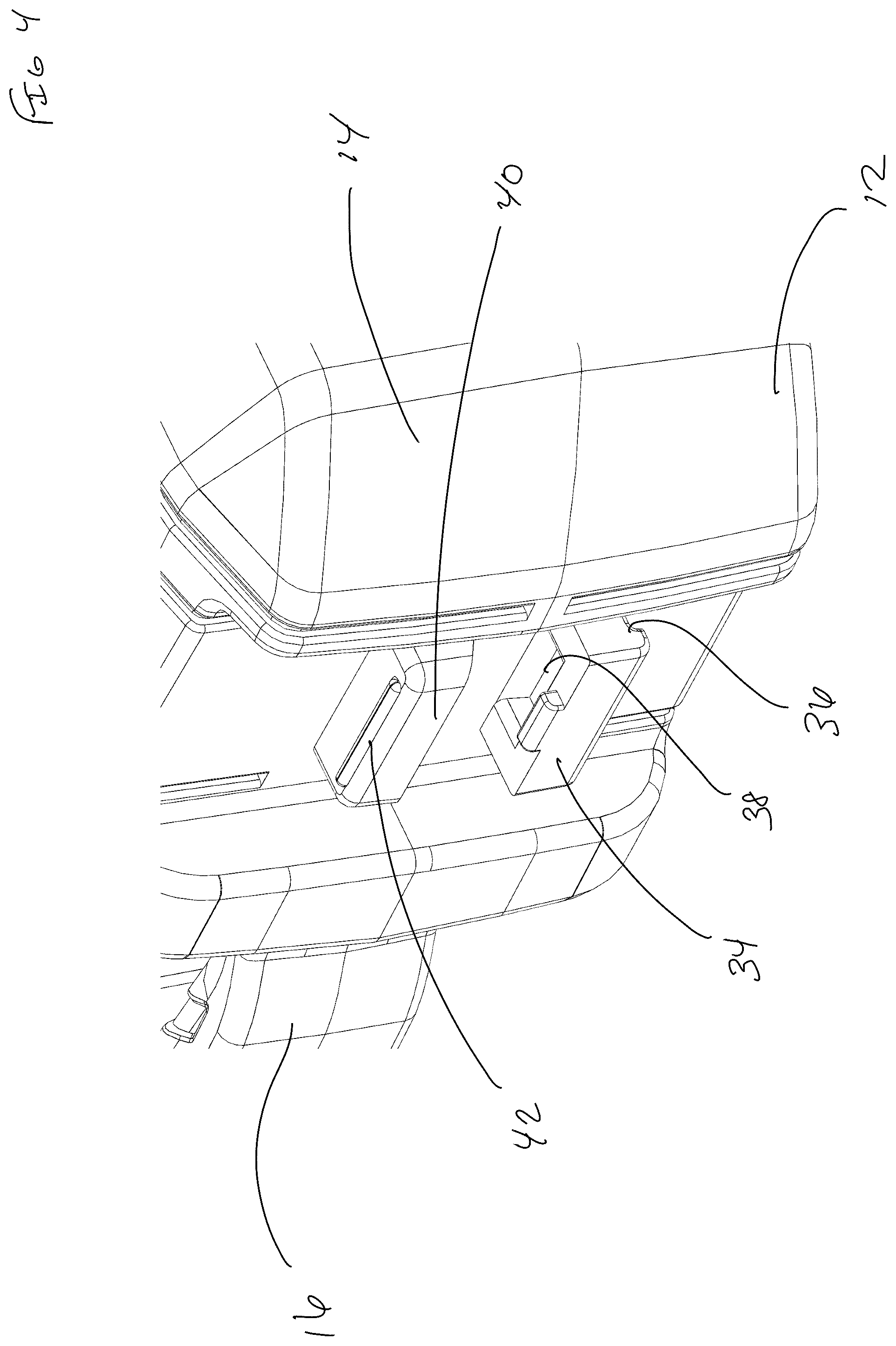 Patent US12552584 Figure 4 – Low profile latch