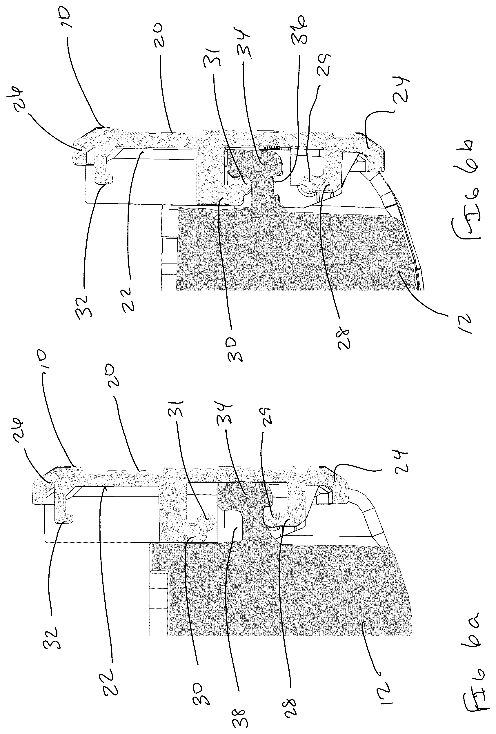 Patent US12552584 Figure 6 – Low profile latch
