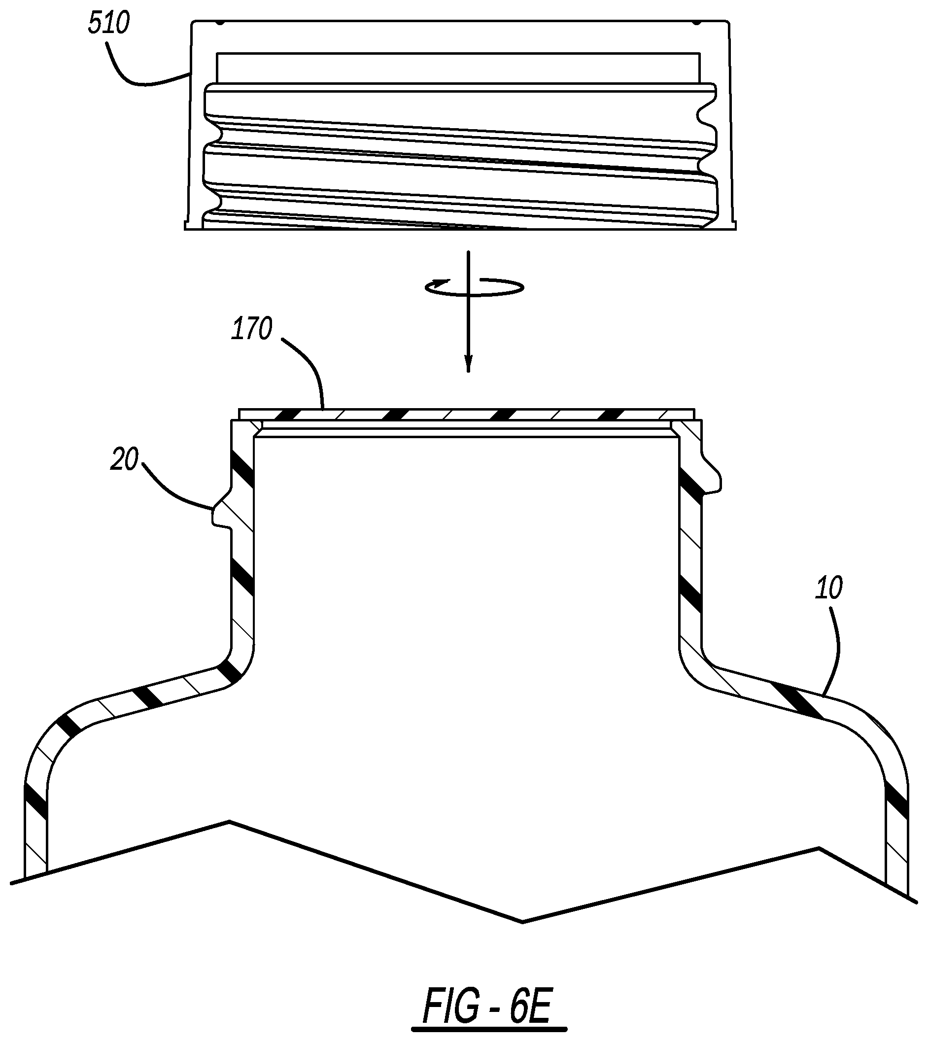 Patent US12552585 Figure 9 – Closure assembly for filling a container under isolated conditions