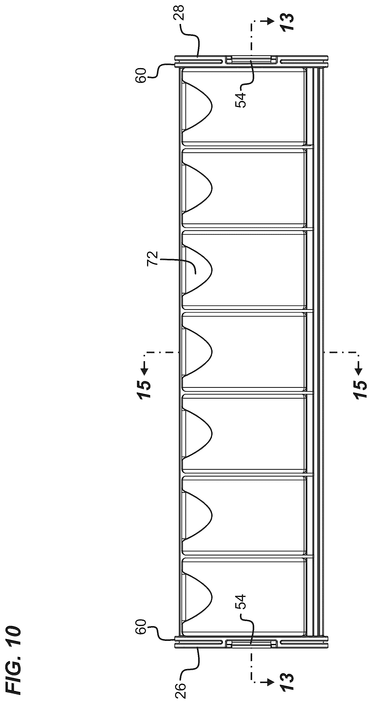 Patent US12552590 Figure 10 – Pill container assembly with outer sleeve