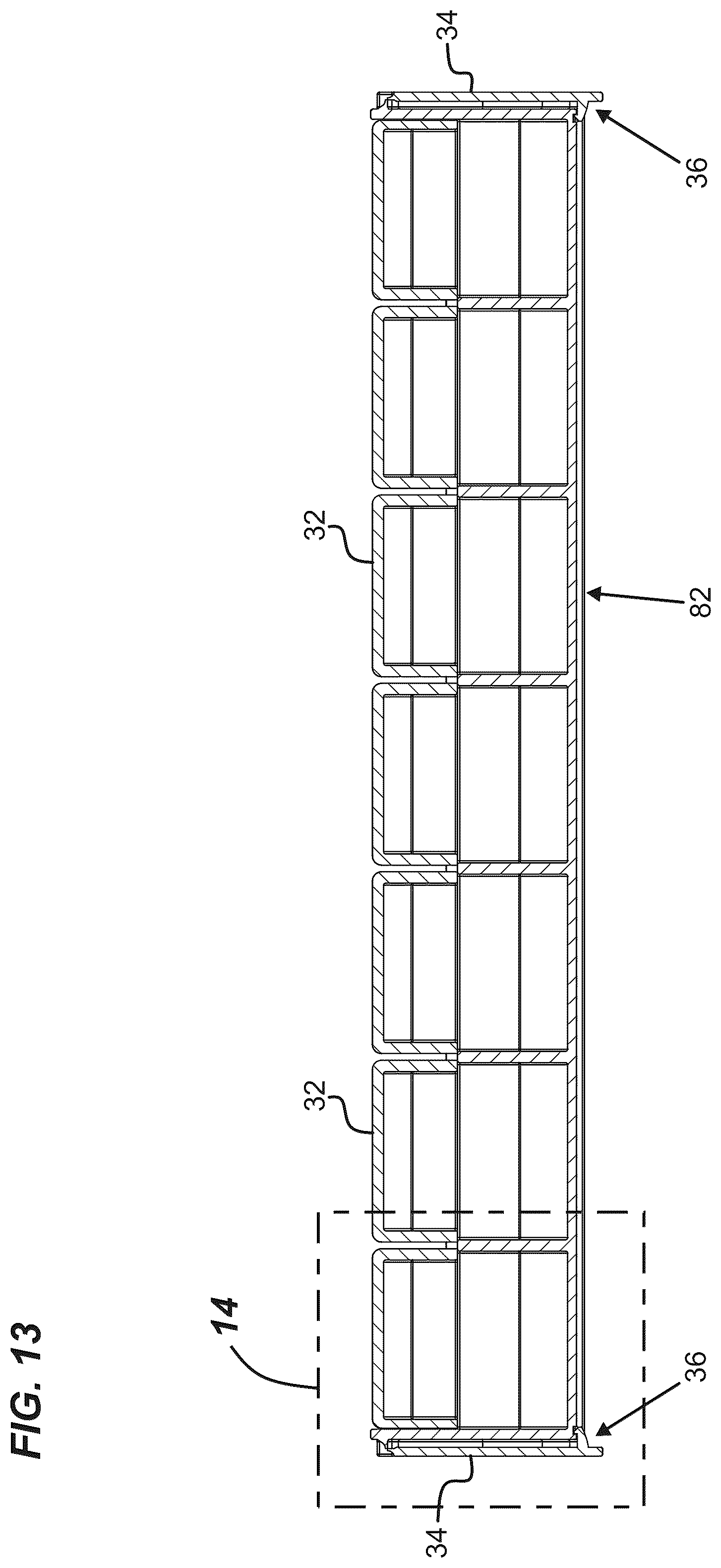Patent US12552590 Figure 13 – Pill container assembly with outer sleeve