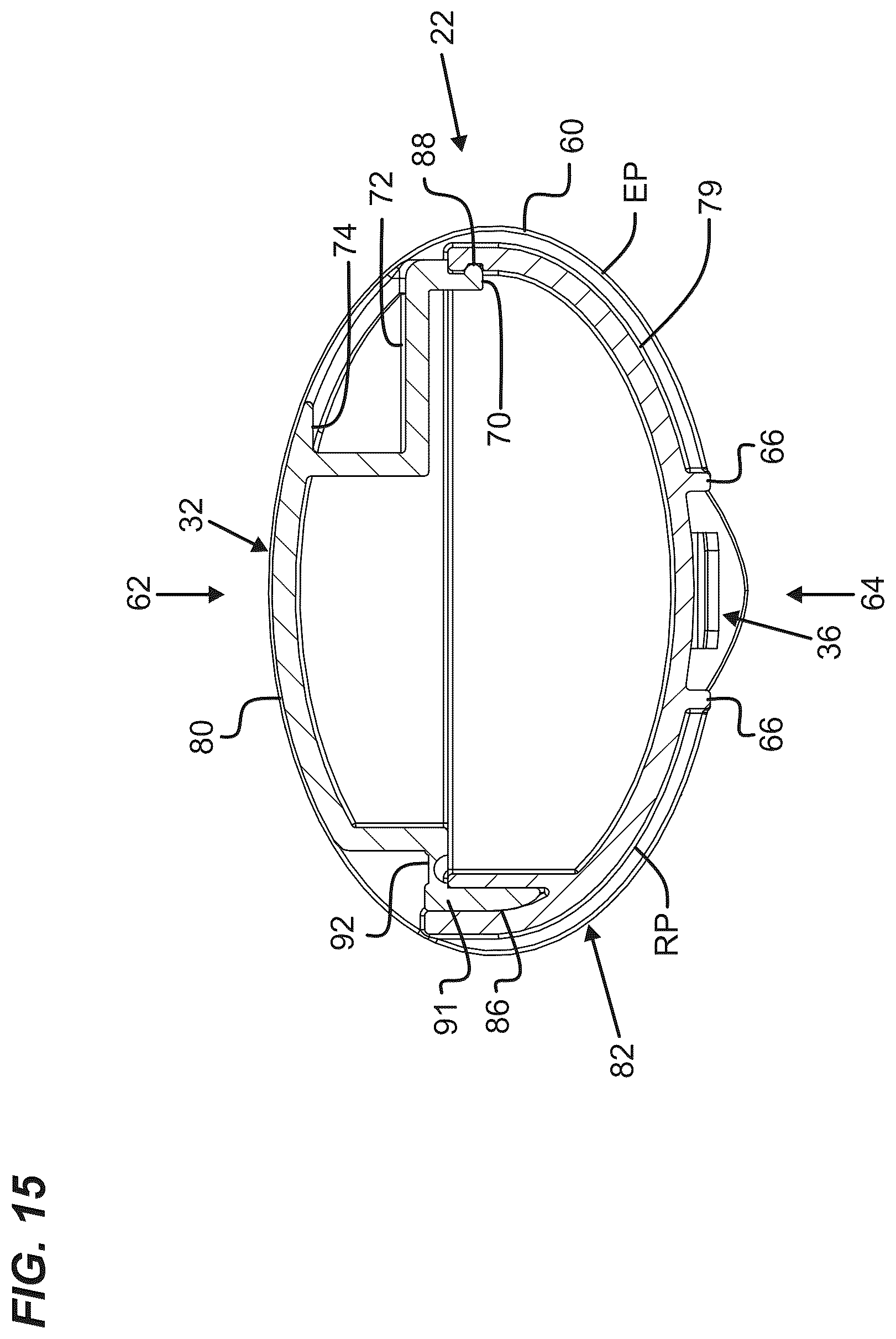 Patent US12552590 Figure 15 – Pill container assembly with outer sleeve