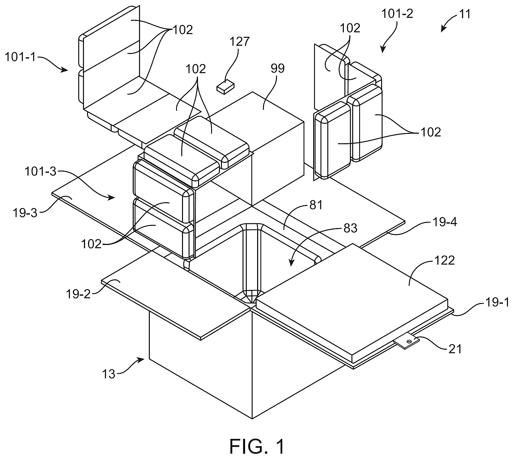 Patent US12552593 — Shipping system for storing and/or transporting temperature-sensitive materials — Figure 1