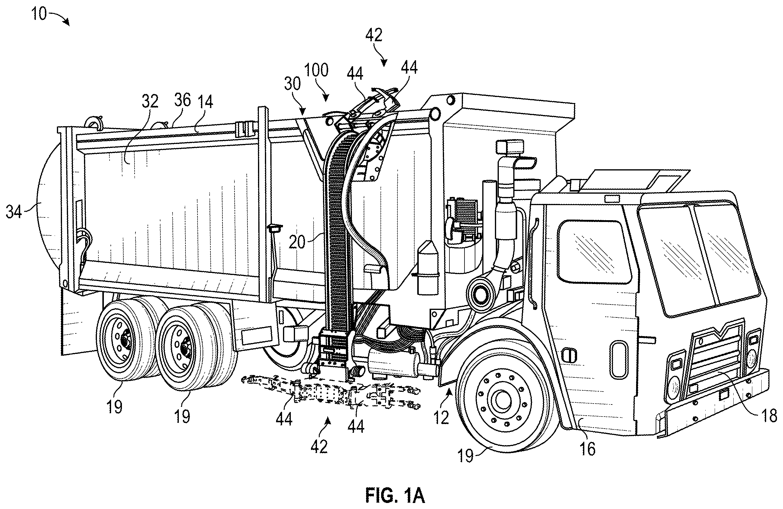 Patent US12552601 Figure 1 – Refuse can detection systems and methods
