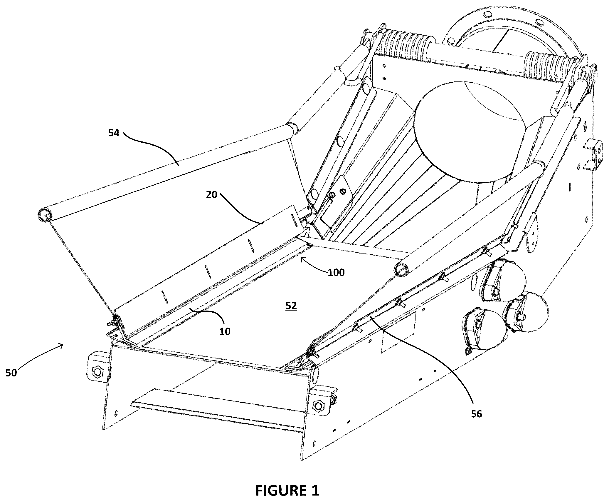Patent US12552610 Figure 1 – Adjustable belt seal