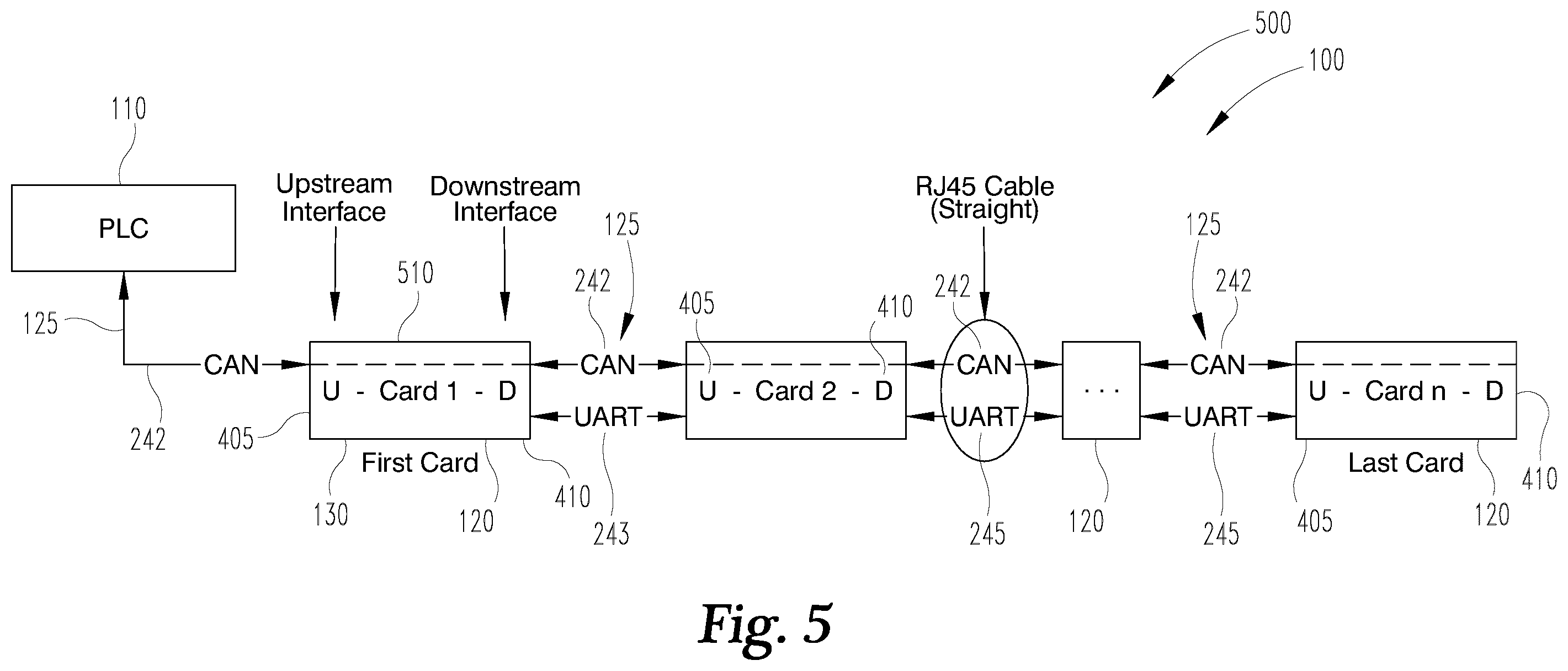 Patent US12552613 Figure 5 – Conveyor controller with roller detection system