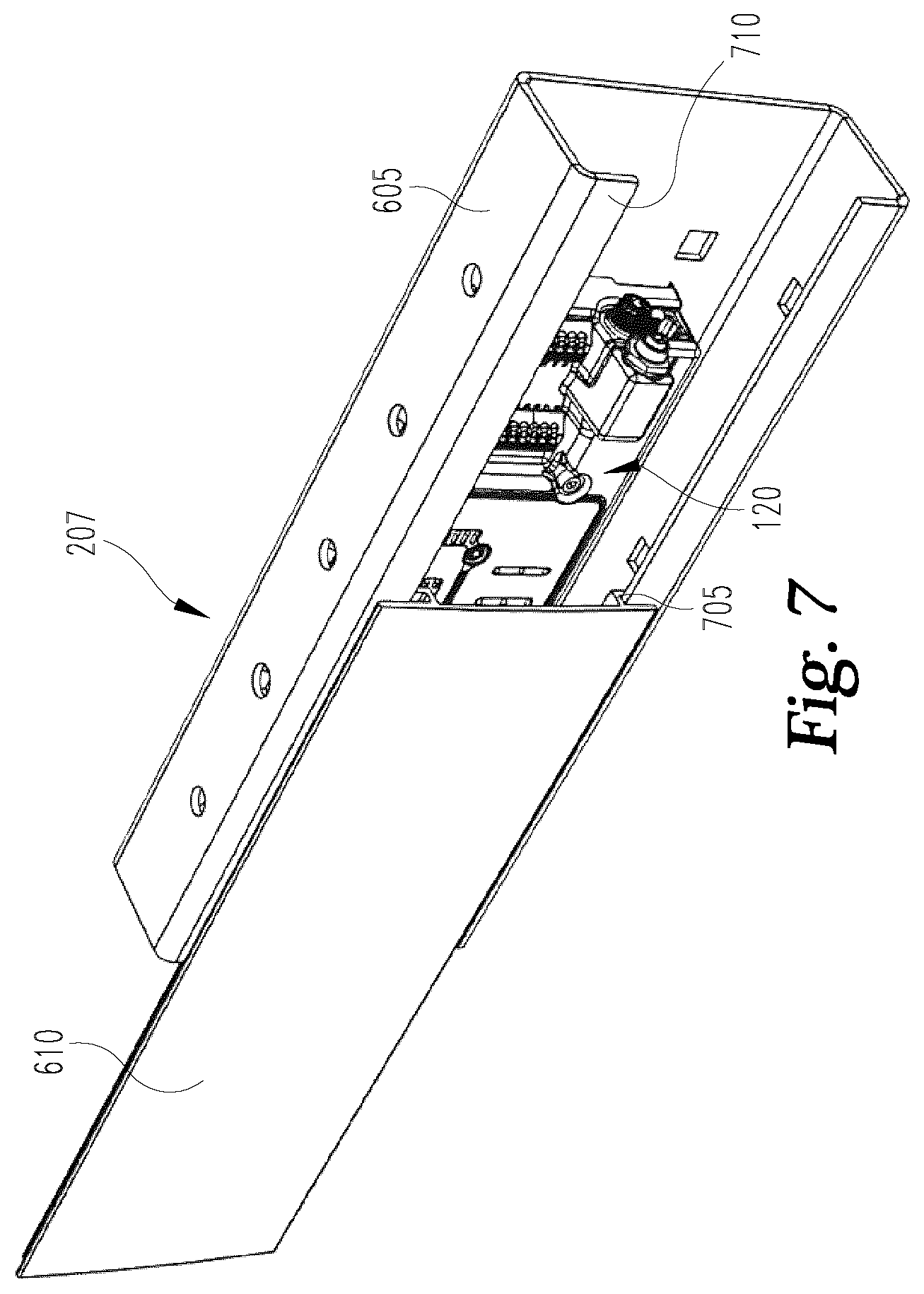 Patent US12552613 Figure 7 – Conveyor controller with roller detection system