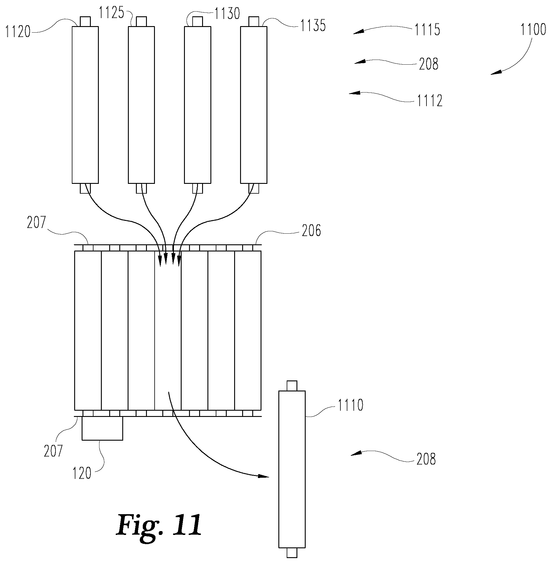 Patent US12552613 Figure 11 – Conveyor controller with roller detection system
