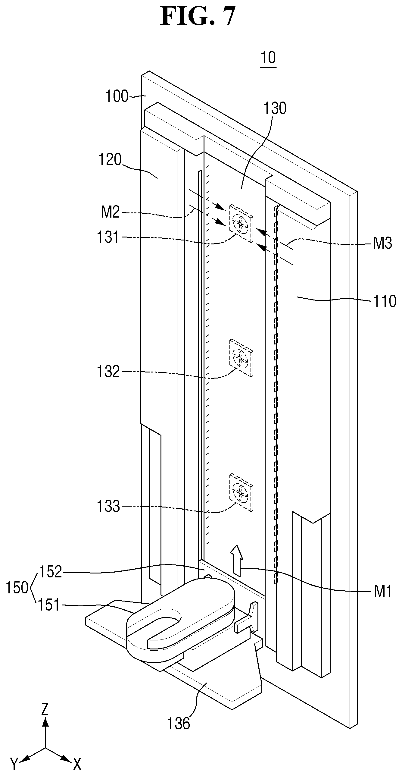 Patent US12552619 Figure 7 – Wafer transfer apparatus, wafer transfer system, and method for removing particles in wafer transfer apparatus