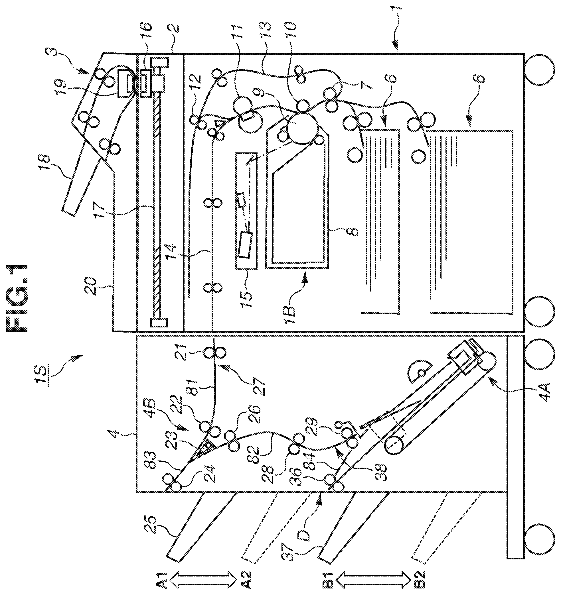 Patent US12552625 Figure 1 – Sheet conveyance apparatus and image forming system