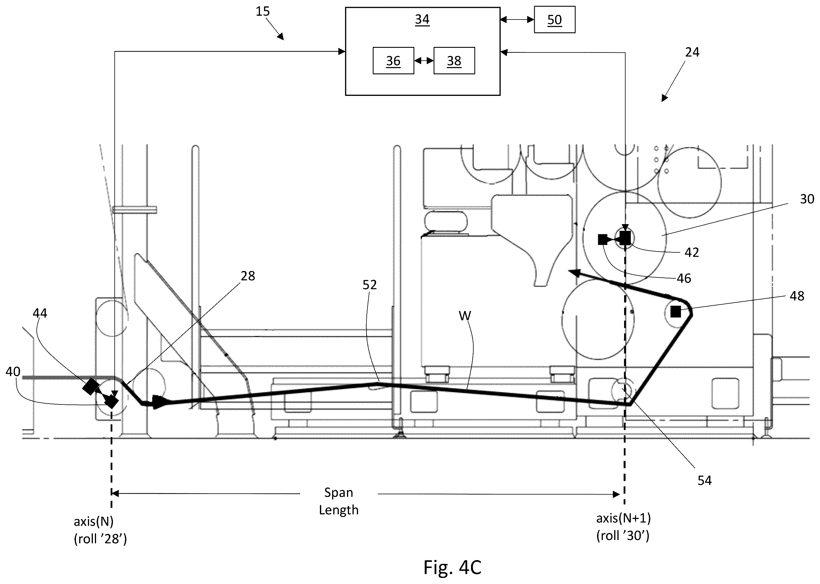 Patent US12552627 Figure 5 – Model reference adaptive web and winding control