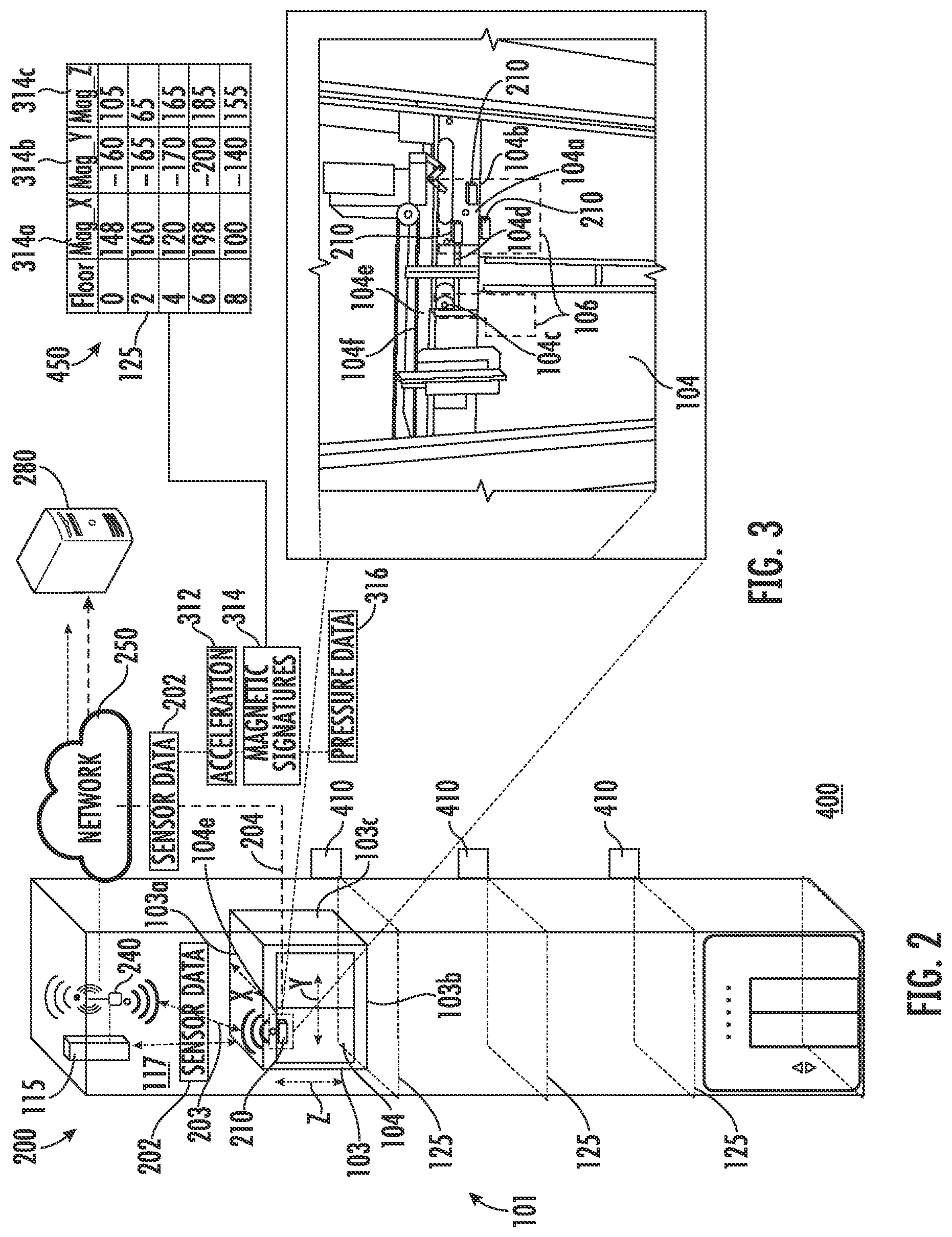 Patent US12552635 Figure 2 – Floor identification using magnetic signature referencing and sensor fusion