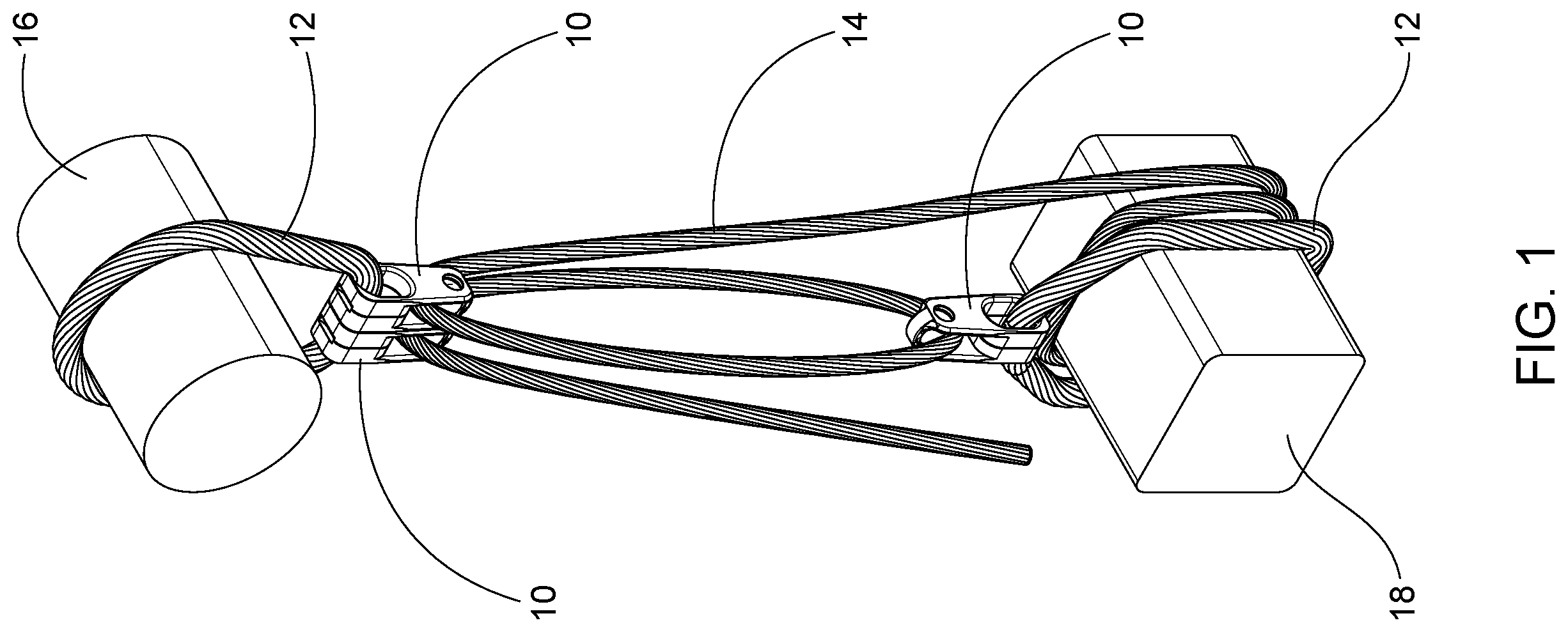 Patent US12552646 Figure 1 – Wilderness lifting system
