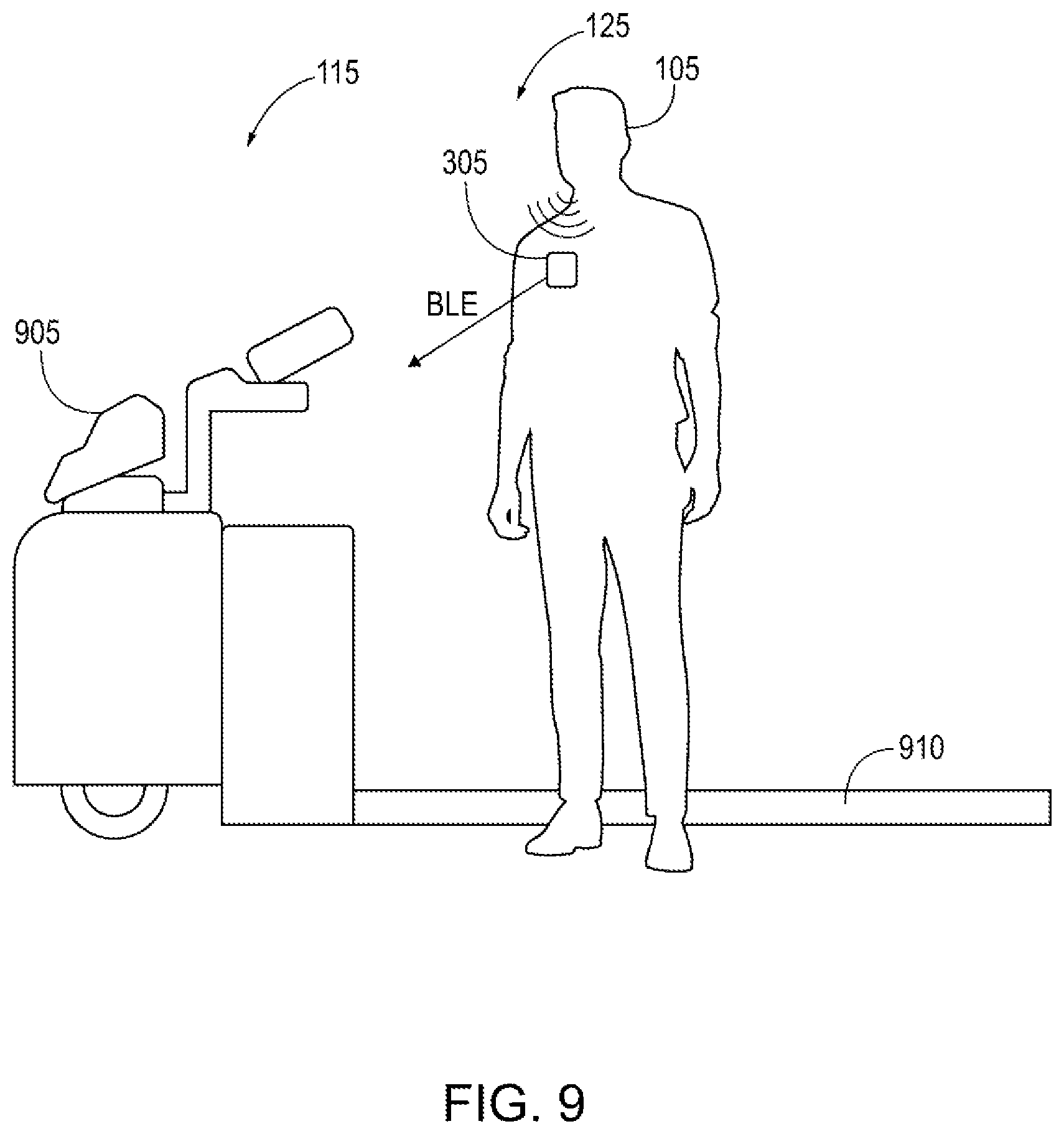 Patent US12552650 Figure 9 – Hands free advance control for material handling vehicle