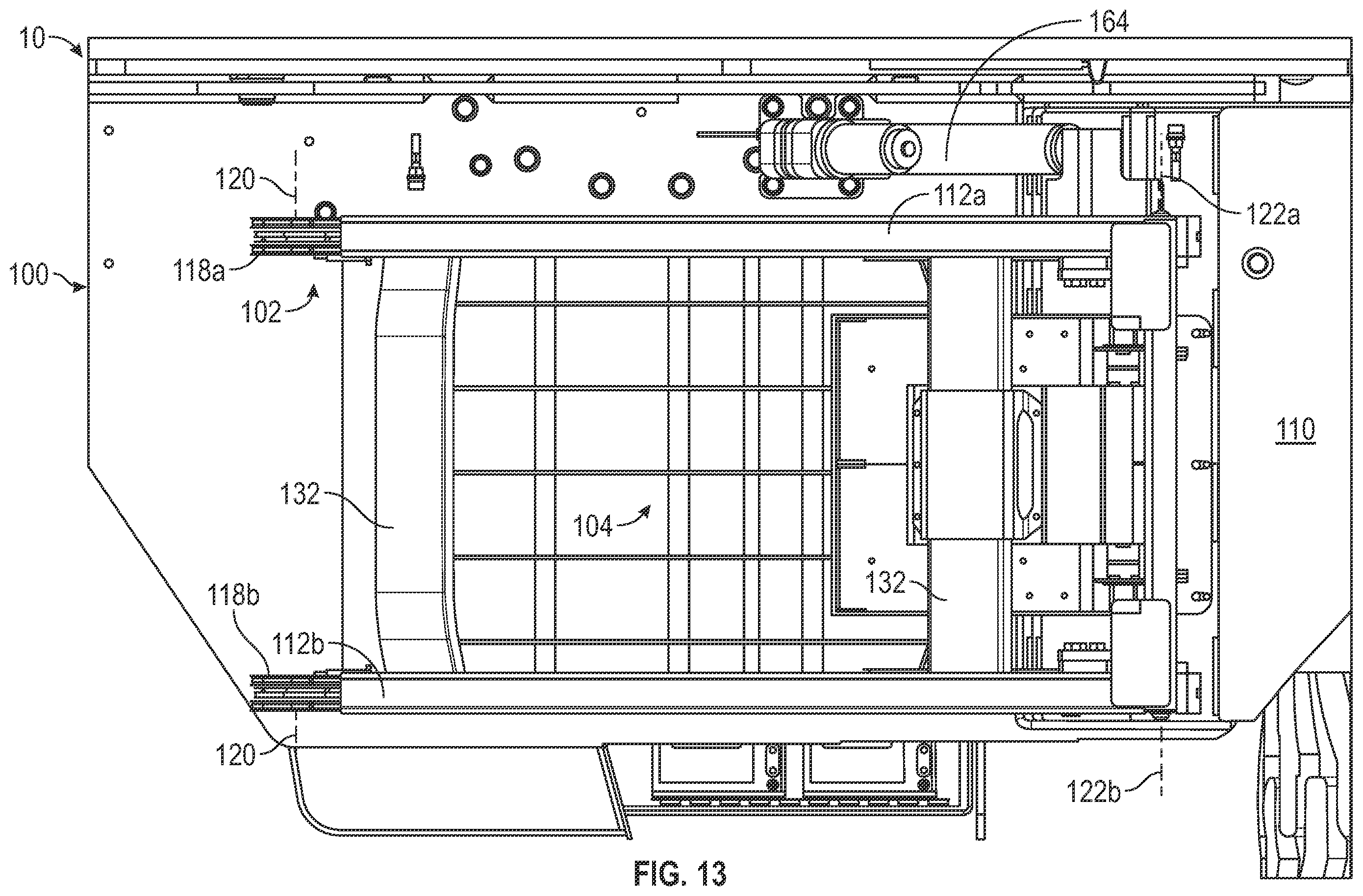 Patent US12552651 Figure 13 – Lift device with deployable operator station