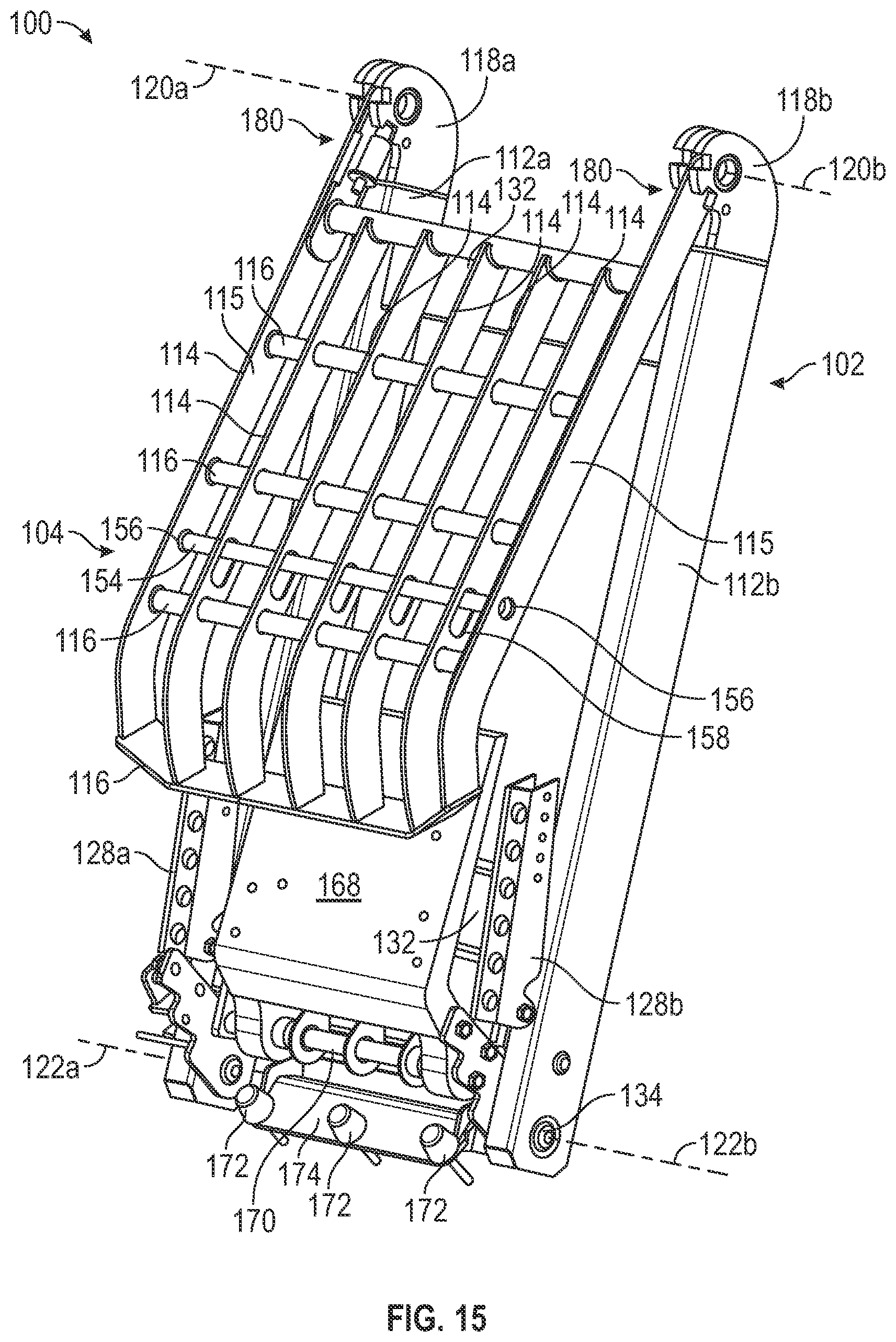 Patent US12552651 Figure 15 – Lift device with deployable operator station