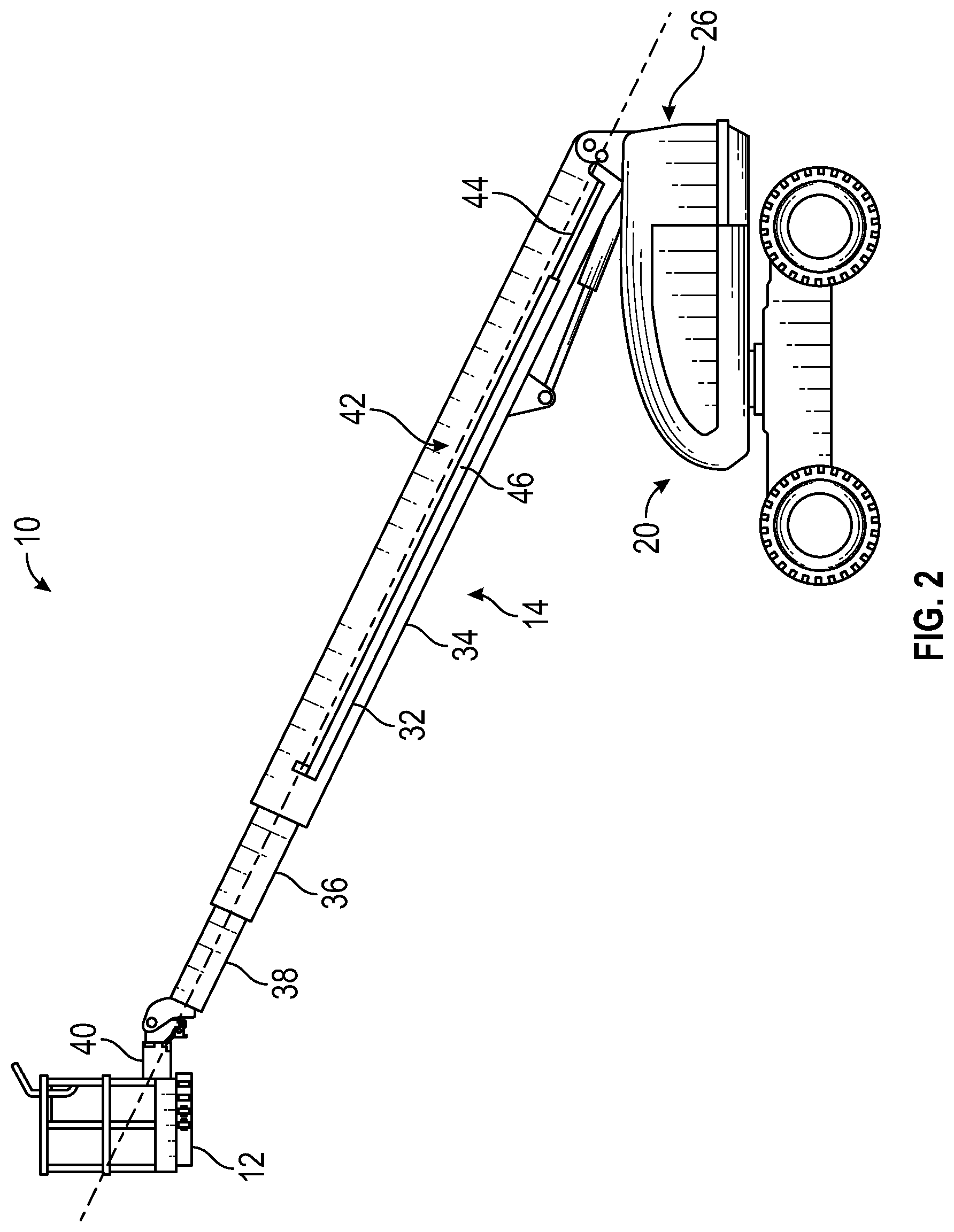 Patent US12552653 Figure 2 – Boom assembly
