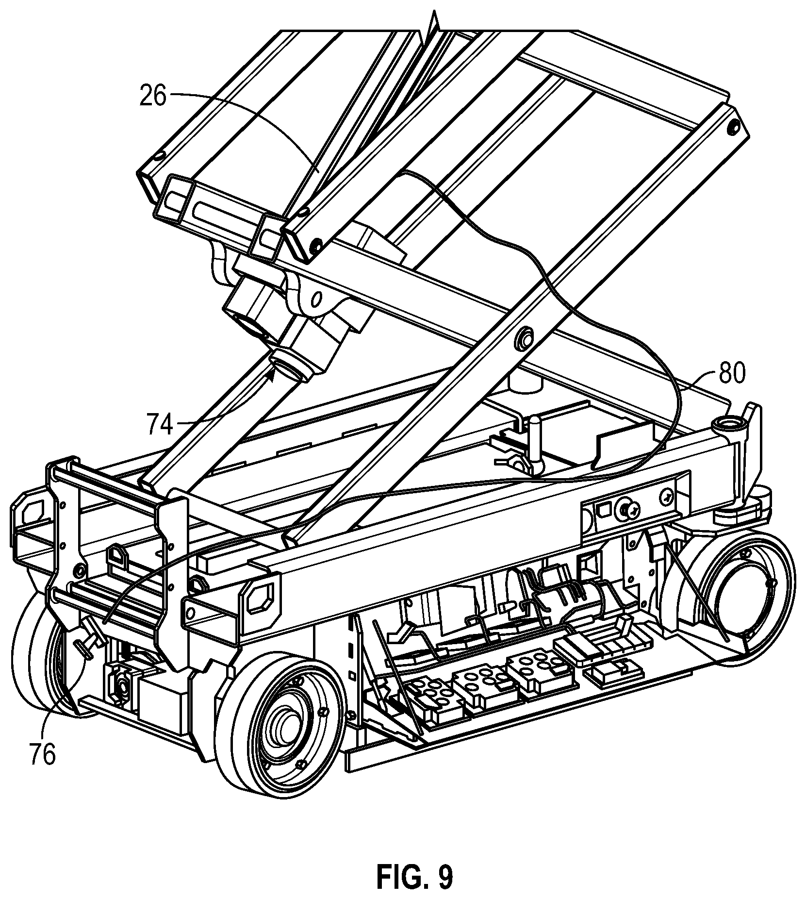 Patent US12552655 Figure 10 – Scissor lift descent control systems and methods