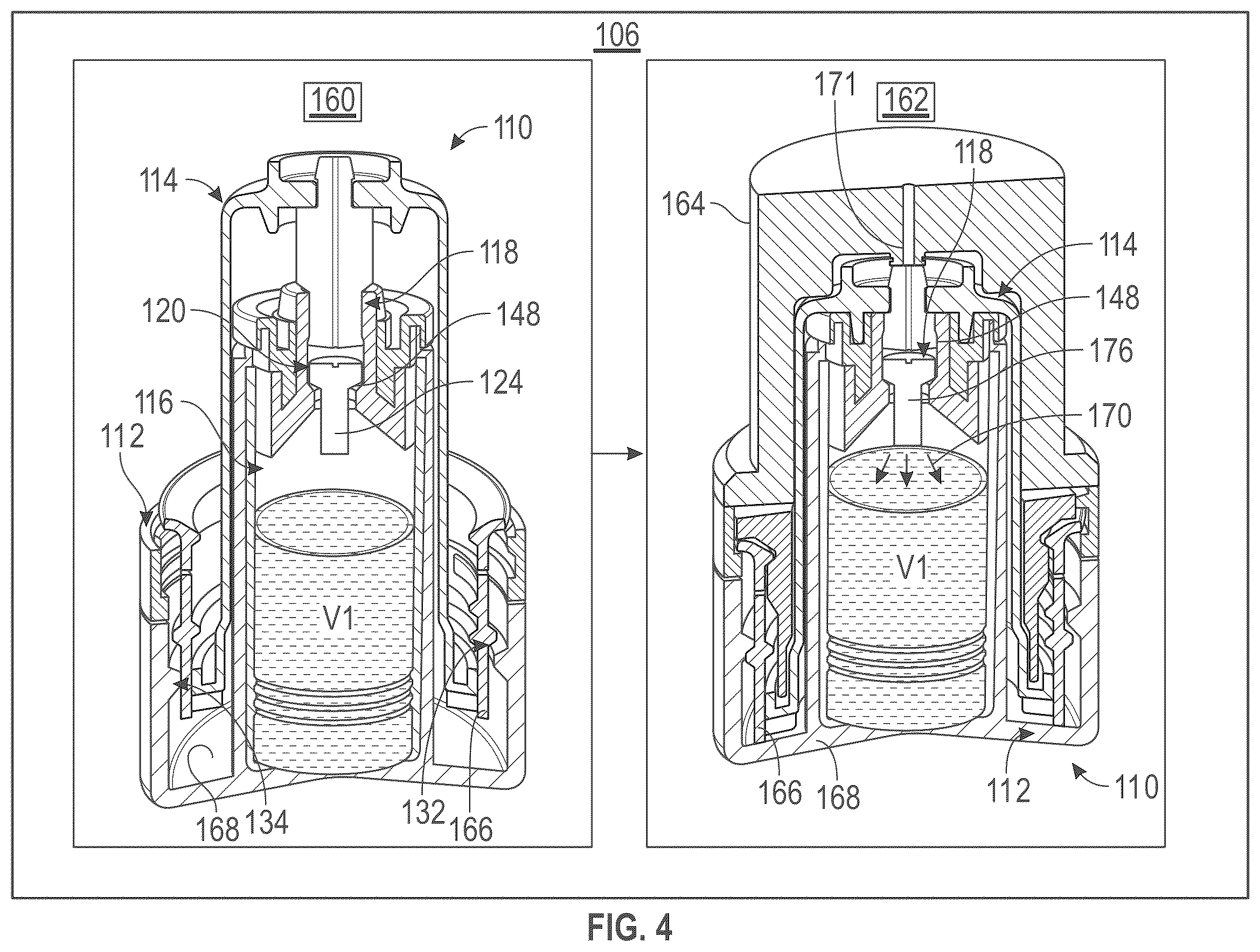Patent US12552657 Figure 4 – Sterile filling method for additive product containers
